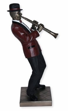 Parastone Dekofigur Deko Figur Jazz Band Klarinettisten H 30 cm Musiker mit Klarinette