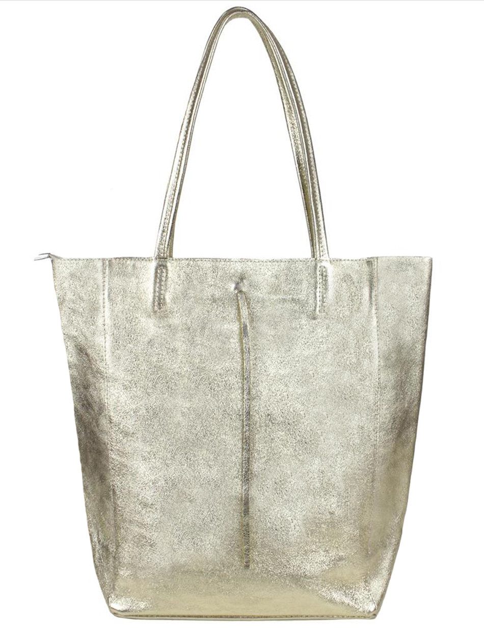 Schultertasche Damen echt Leder Shopper mit Reißverschluss in vielen Farben