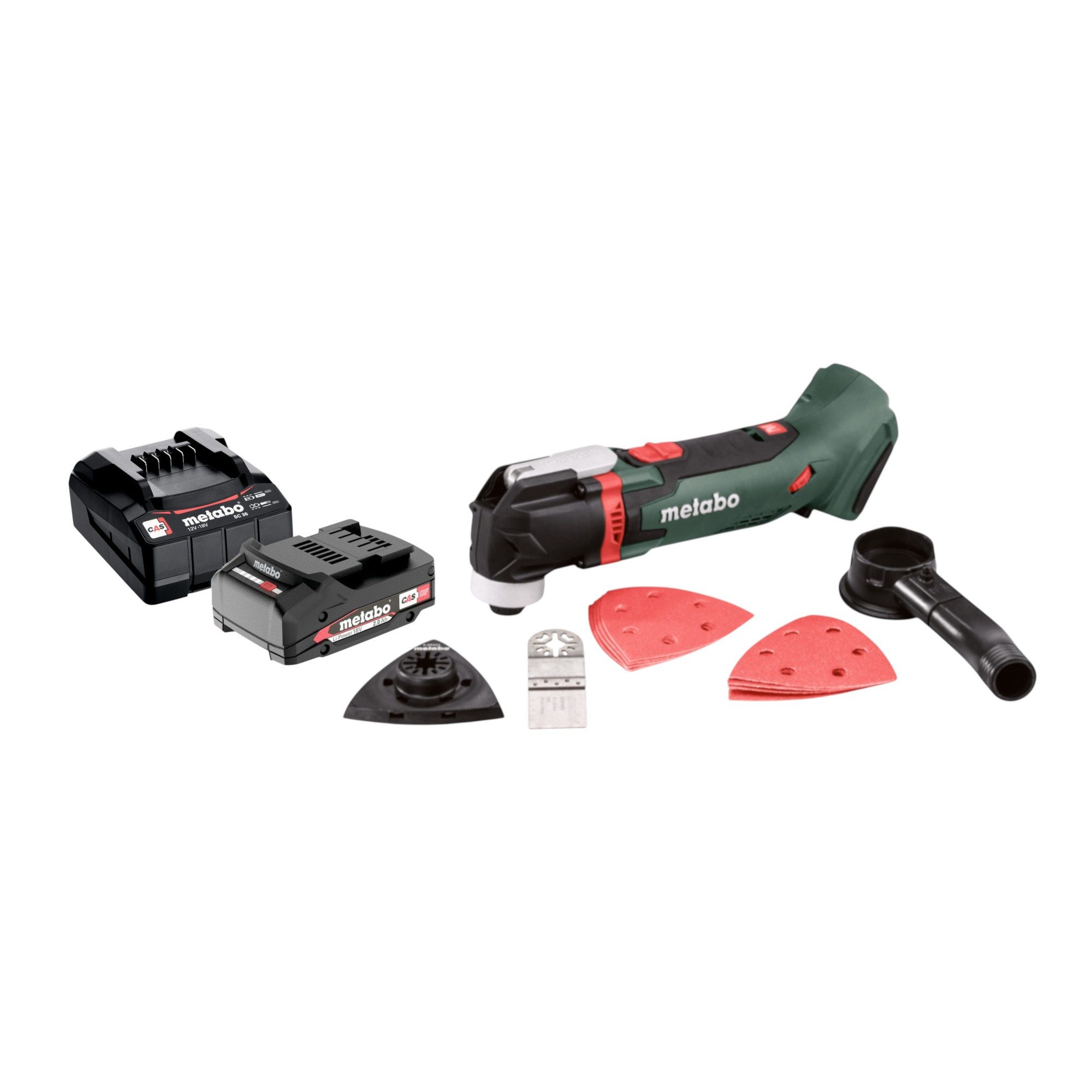 metabo Akku-Multifunktionswerkzeug MT 18 LTX 18V OIS / Starlock + 1x Akku 2,0 Ah + Ladegerät