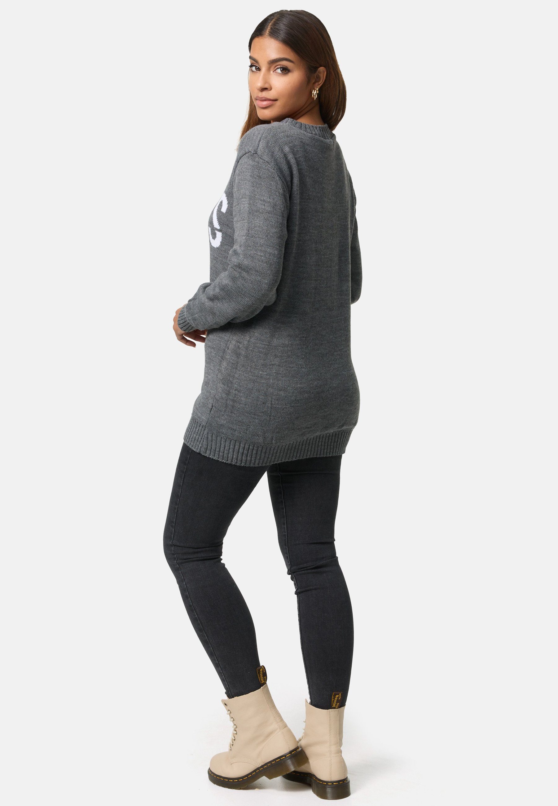 Worldclassca Strickpullover Worldclassca Damen Strickpullover Langarm PARIS long Shirt Pulli