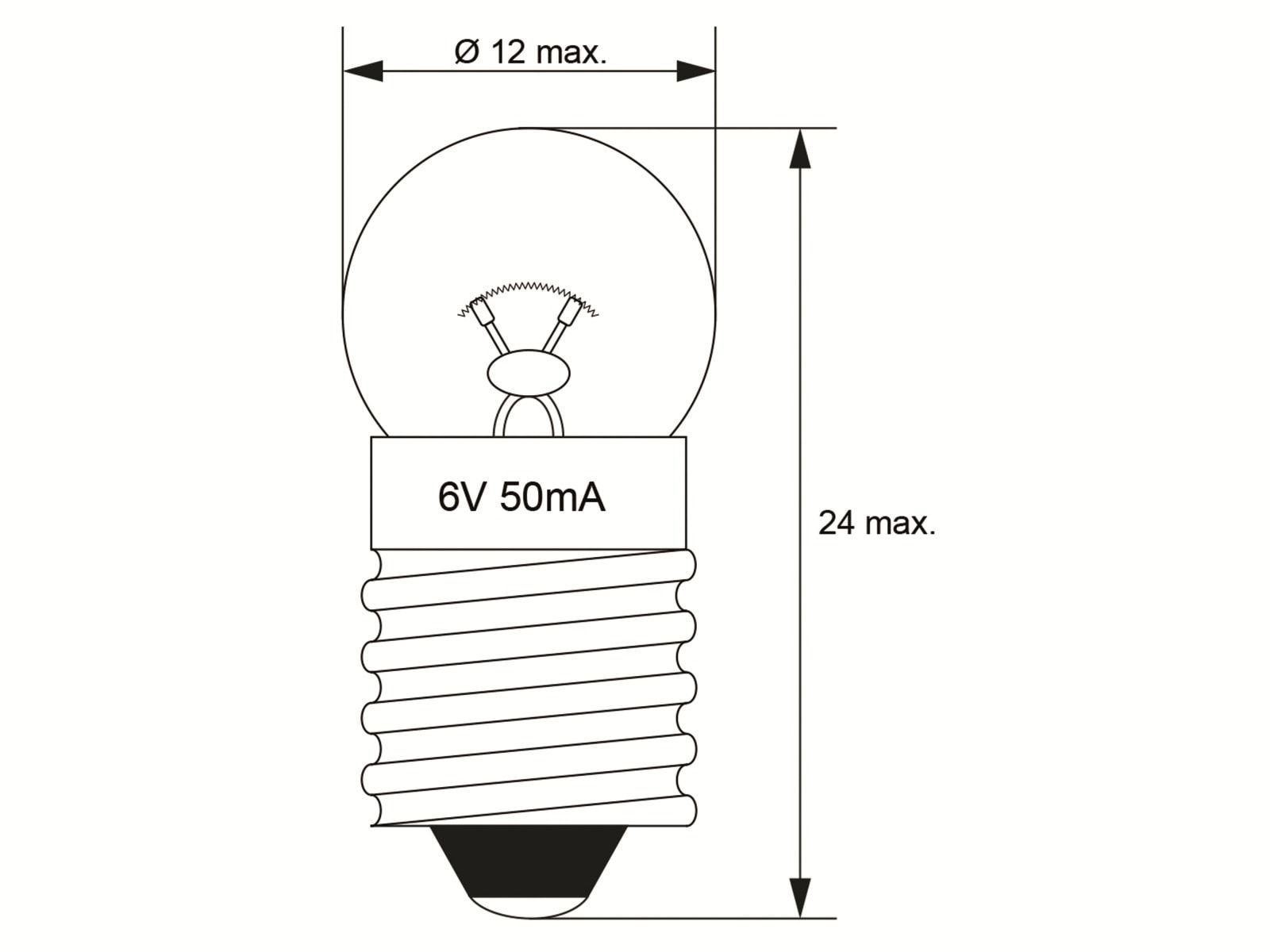 Goobay LED-Leuchtmittel E10, 9590, G11 Taschenlampenbirne, Kugel, GOOBAY 6