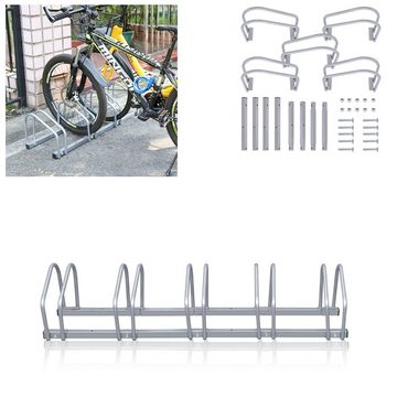 Clanmacy Fahrradständer Fahrradständer mit 5 Fahrräder 130cm Bodenständer Aufstellständer (1-St)