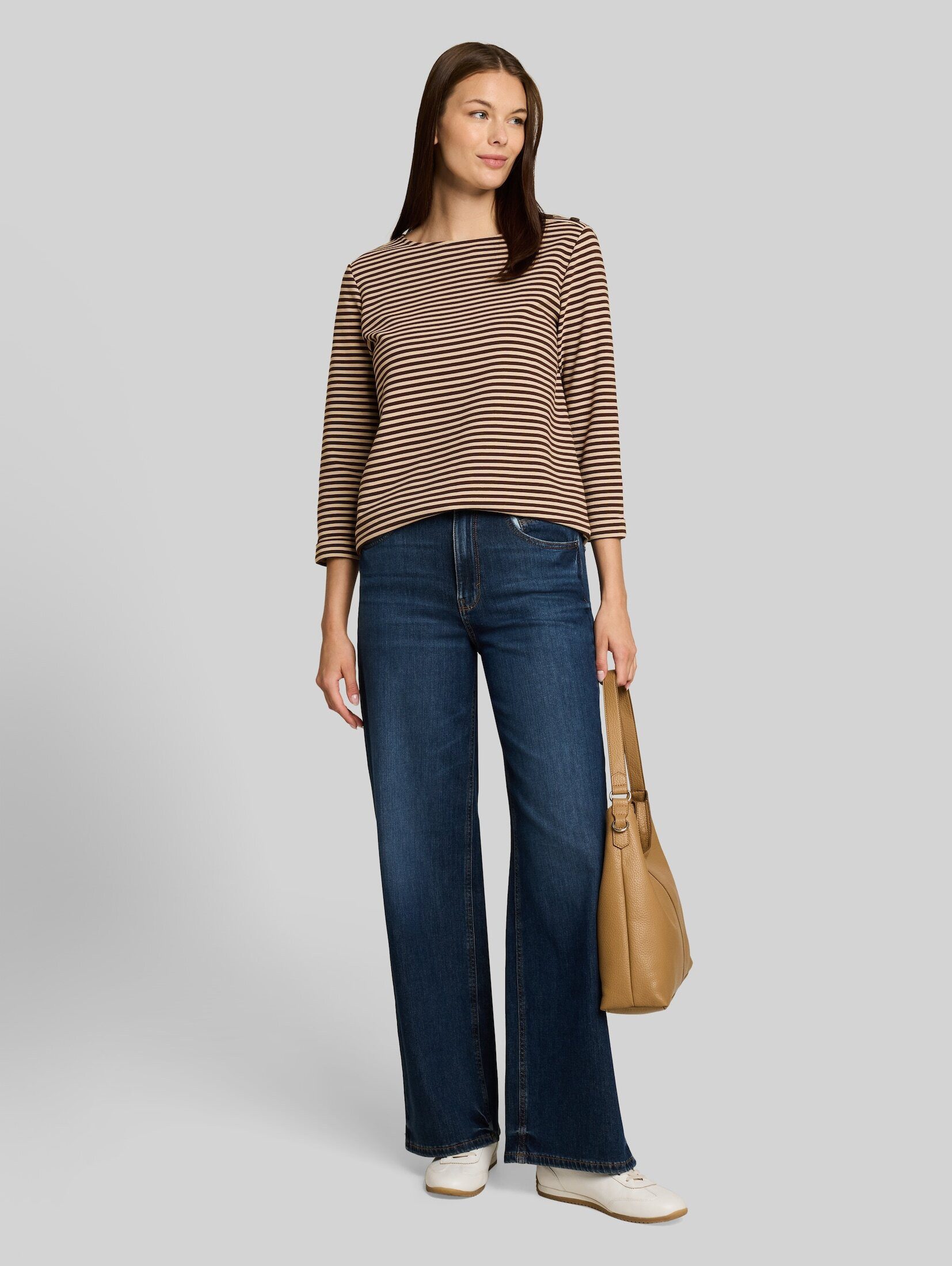 TOM TAILOR 3/4-Arm-Shirt T-Shirt (im Einserpack) Langarmshirt mit Knopf-Details – Bild 5 von 5