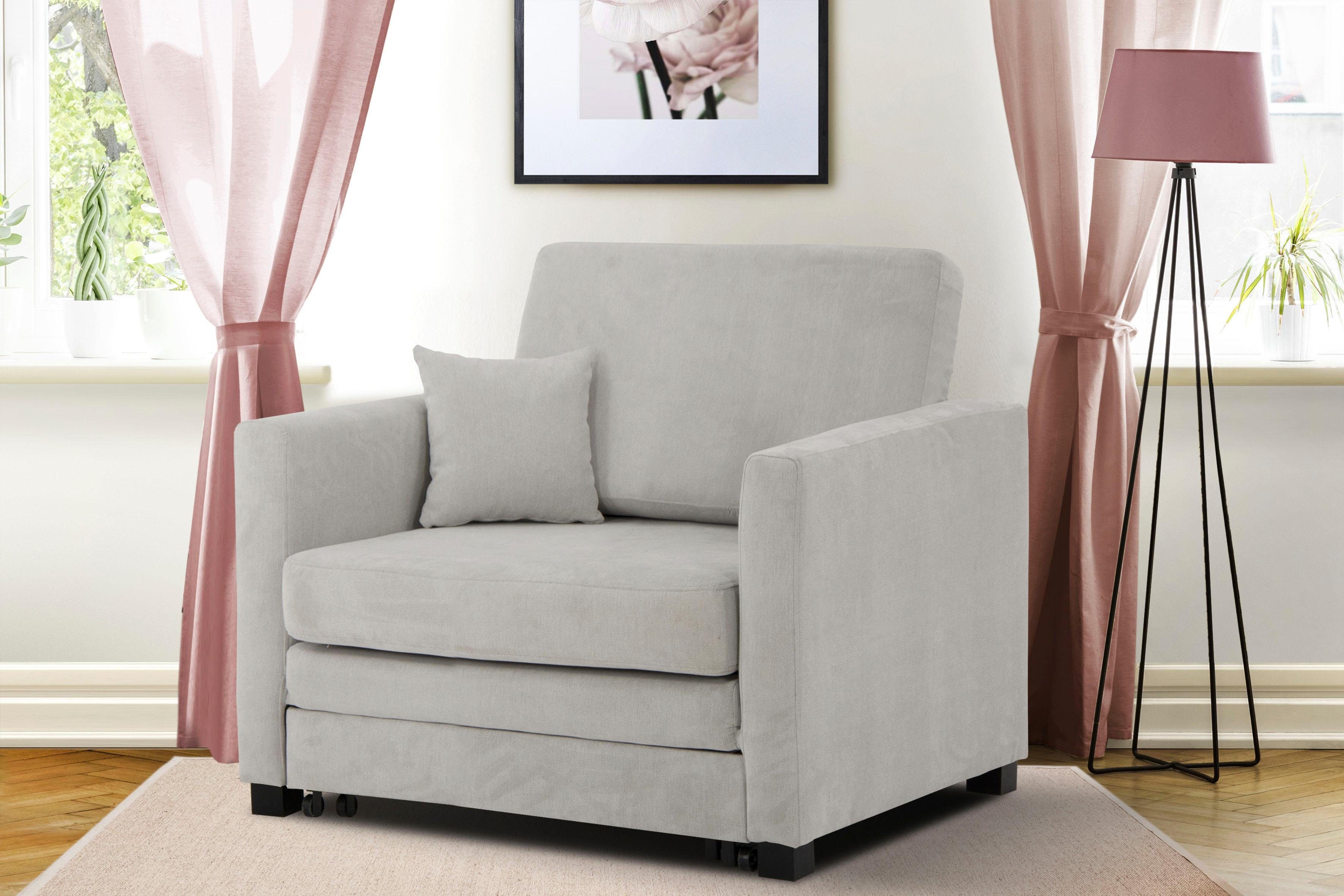 Home affaire Sessel Mexico Schlafsessel, mit ausziehbarer Schlaffunktion, B/T/H: 98/83/87 cm