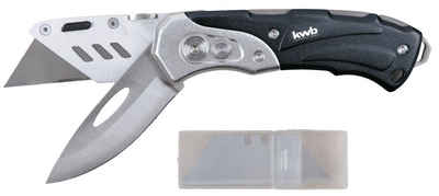 kwb Cuttermesser, Universal-Messer inkl. Cutter-Messer klappbar, zwei extra scharfe 60 x