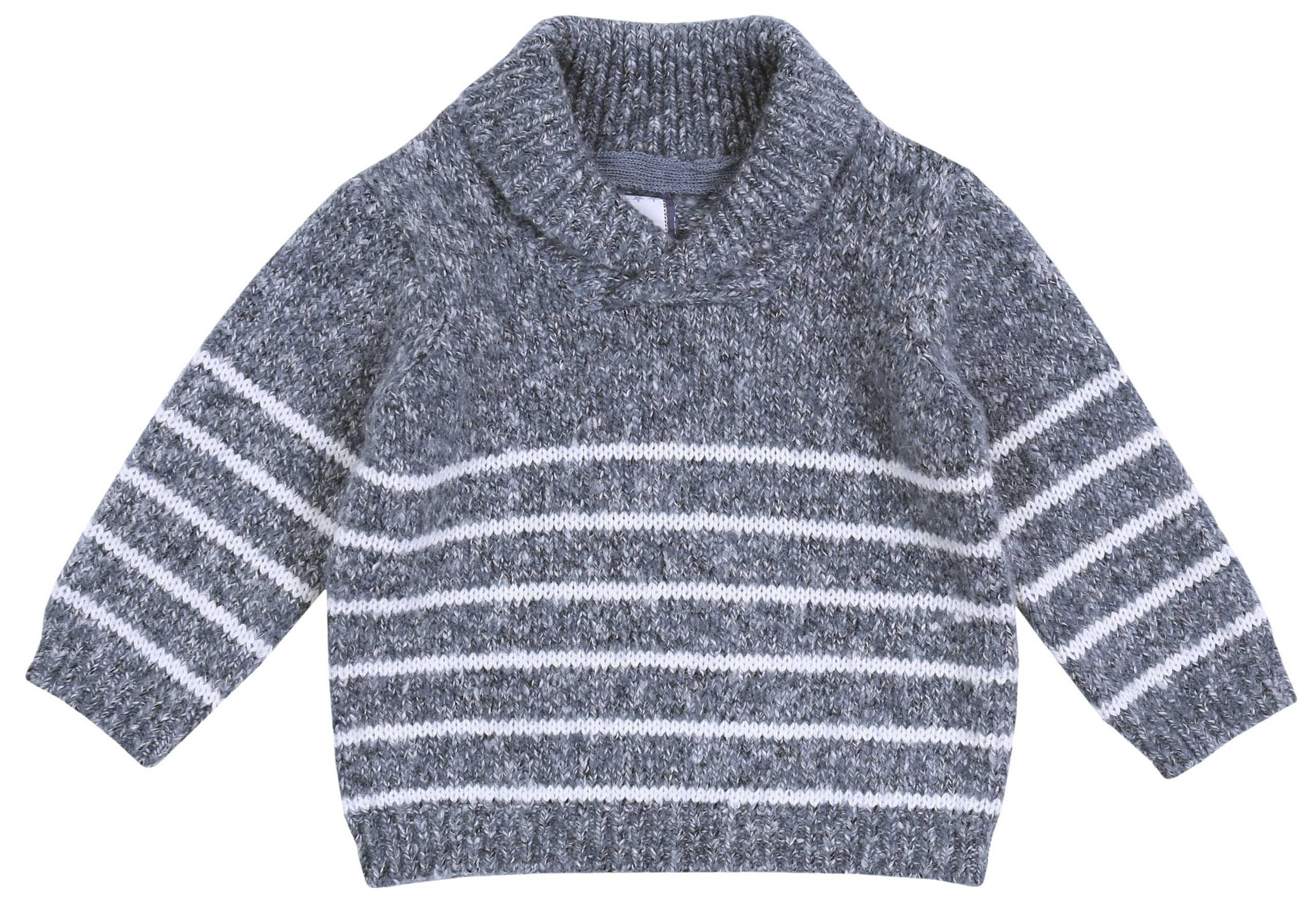 Sarcia.eu Streifenpullover Grauer gestreifter Pullover für Babys Early Days 3-6 Monate