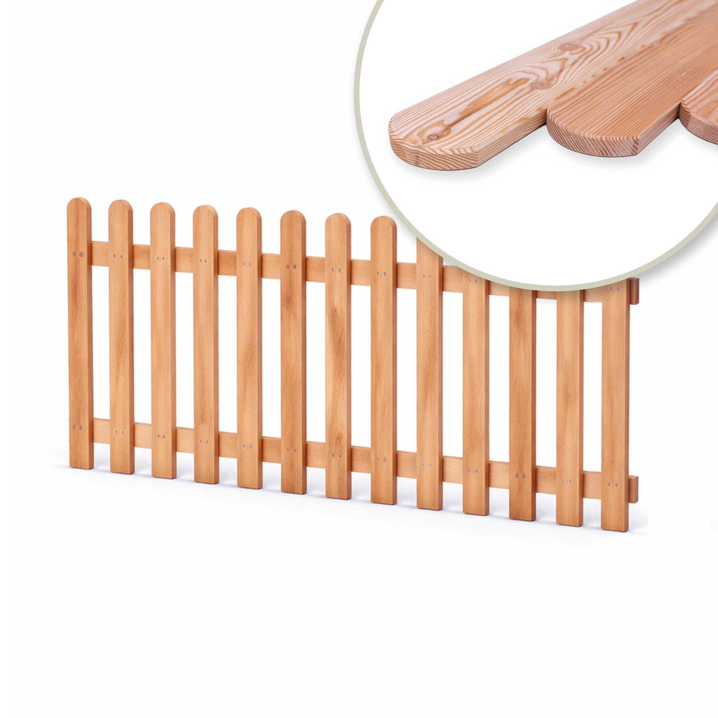 Gartenpirat Gartenzaun aus Zaunlatten Lärche