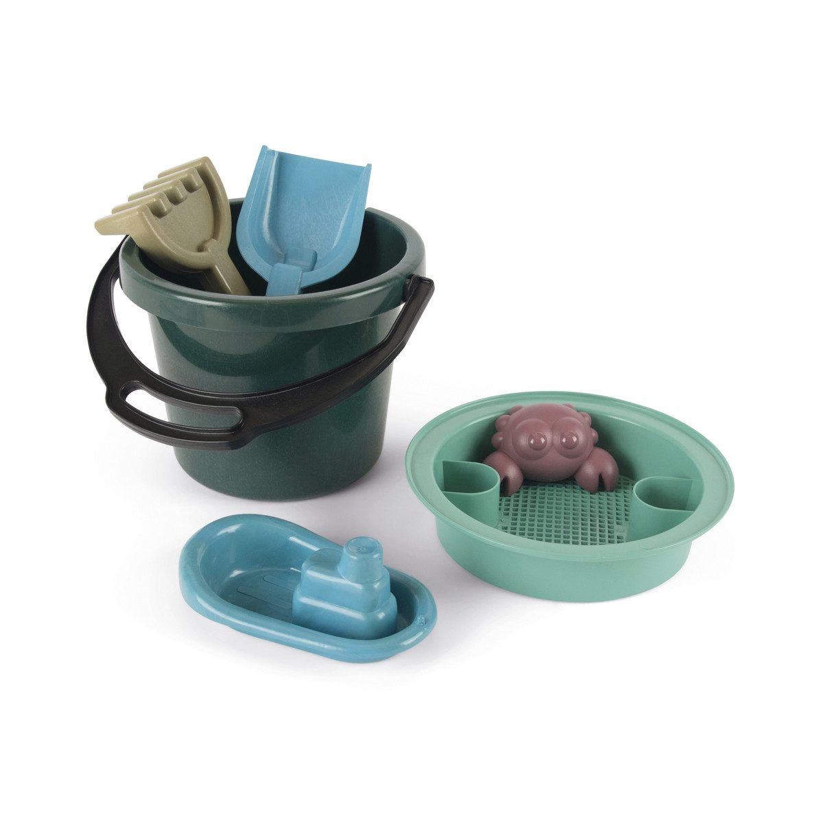 dantoy Sandform-Set Sandspielzeug Sandspiel-Set Blue Marine 6-teilig