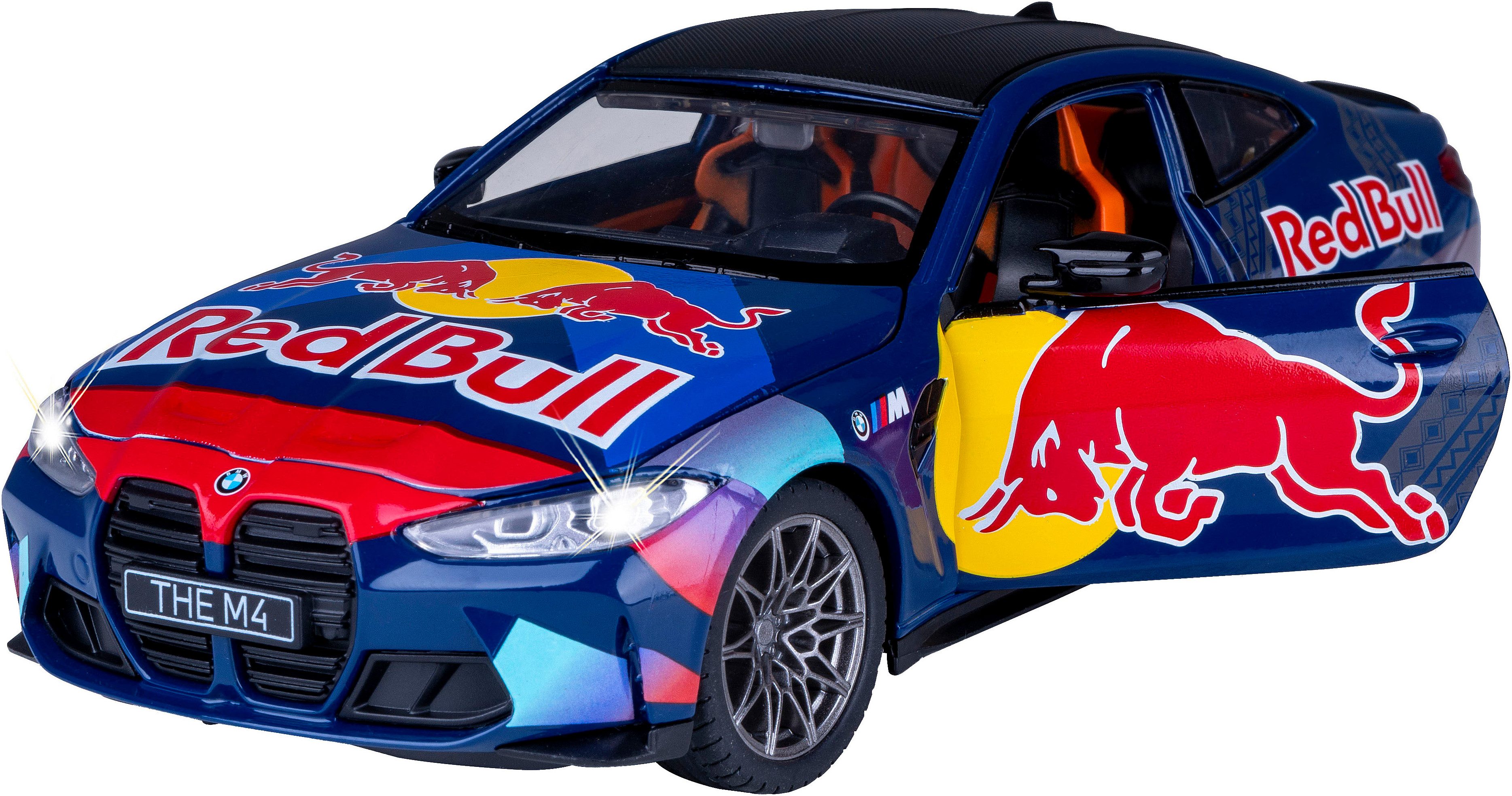 Jamara Spielzeug-Auto Diecast BMW M4 blau inklusive Batterien, LED Licht; Maßstab 1:24