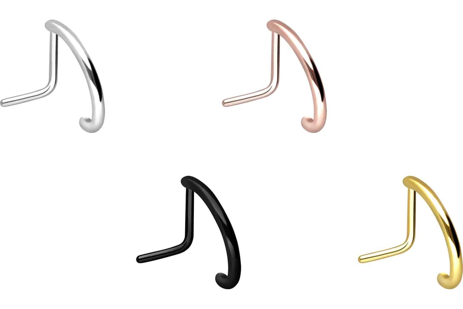 PIERCINGLINE Nasenpiercing Chirurgenstahl Nasenstecker RUNDES DESIGN (Nasen günstig online kaufen