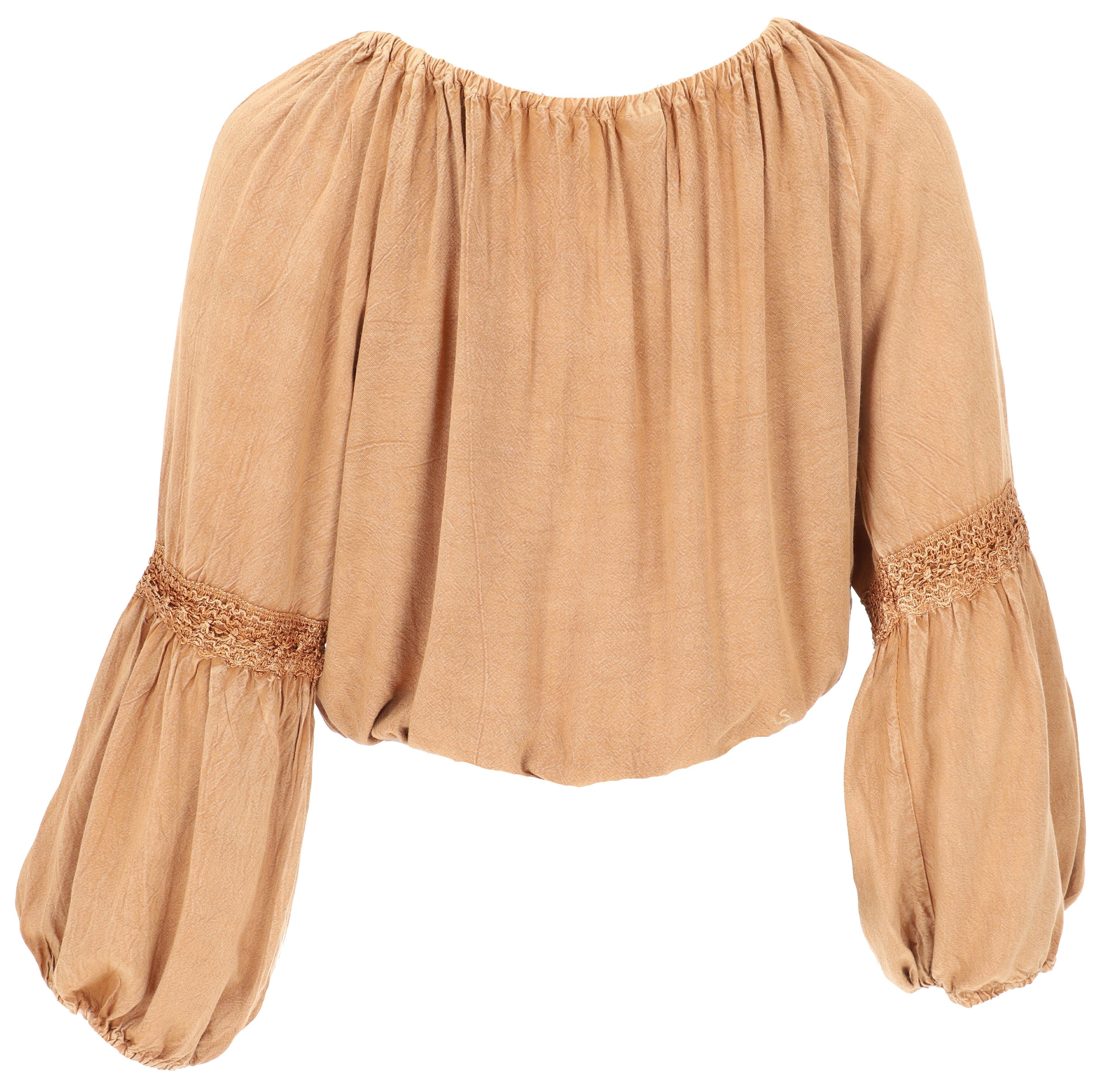 Guru-Shop Longbluse Bestickte indische Hippie Langarm Bluse, Boho.. alternative Bekleidung – Bild 4 von 5