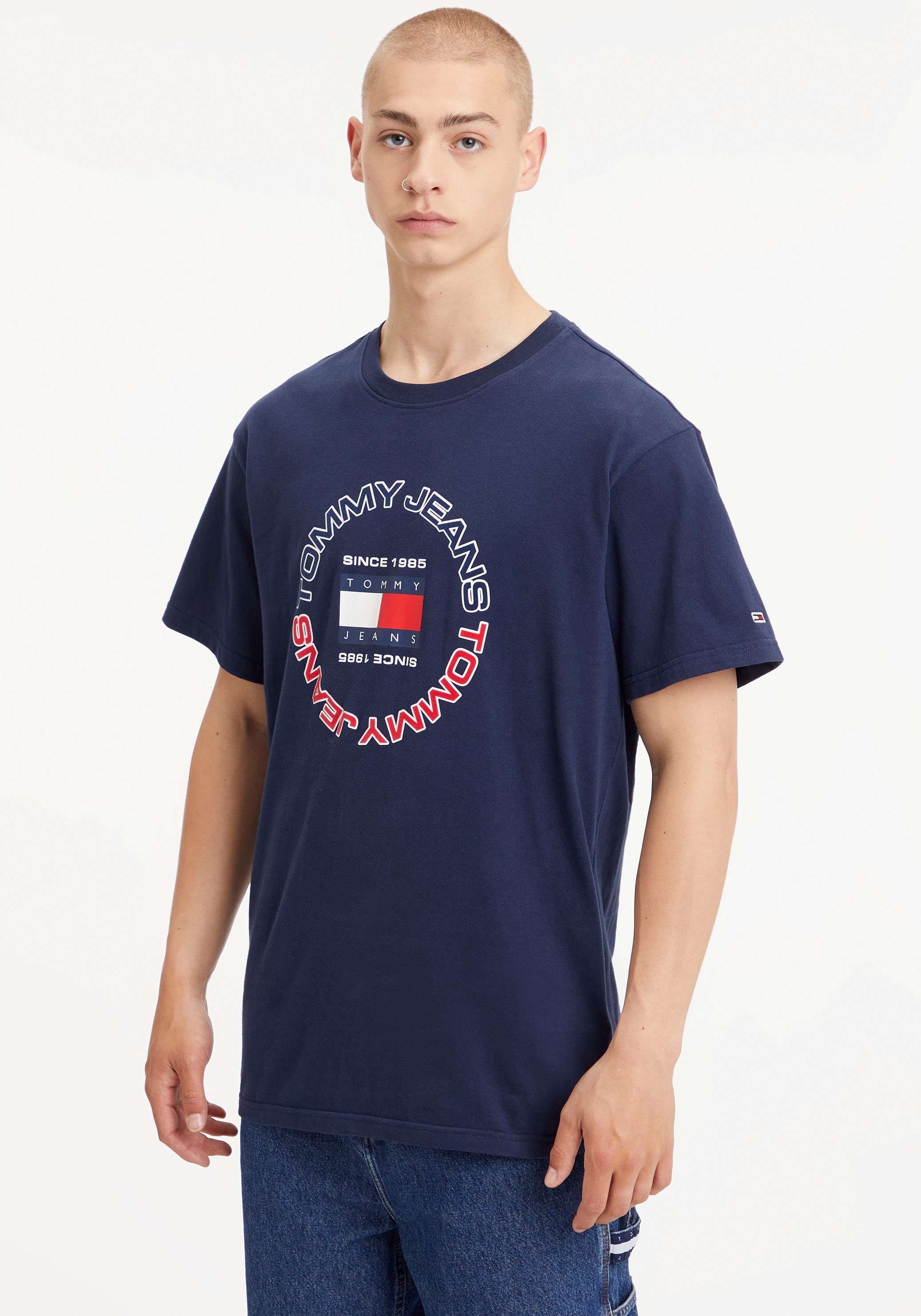 mit TJM T-Shirt Twilight Navy ATHLETIC Logodruck Jeans Tommy TEE RLXD