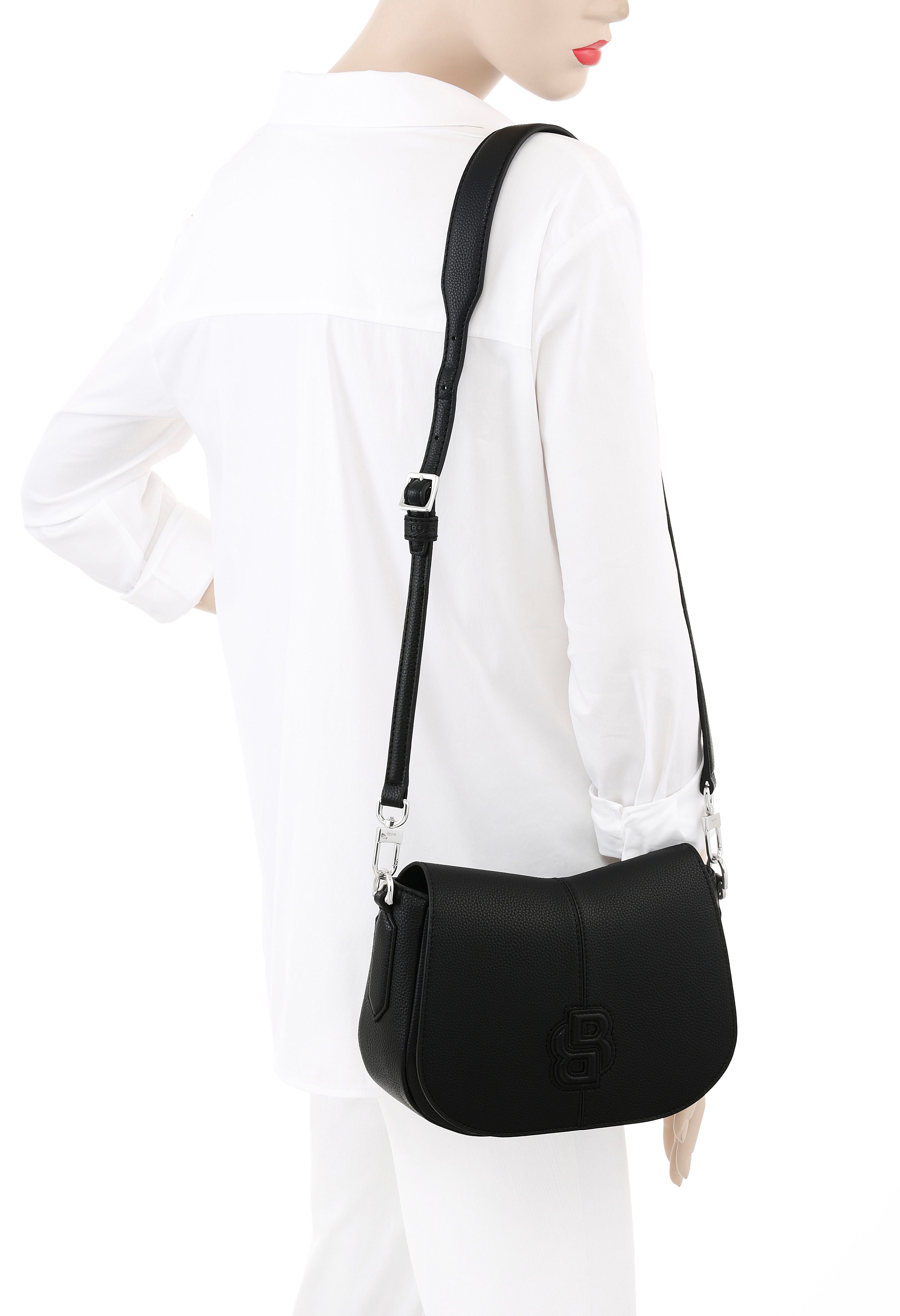 BOSS Umhängetasche ANett NEW Saddle, Damen Henkeltasche, Schultertasche mit Überschlag
