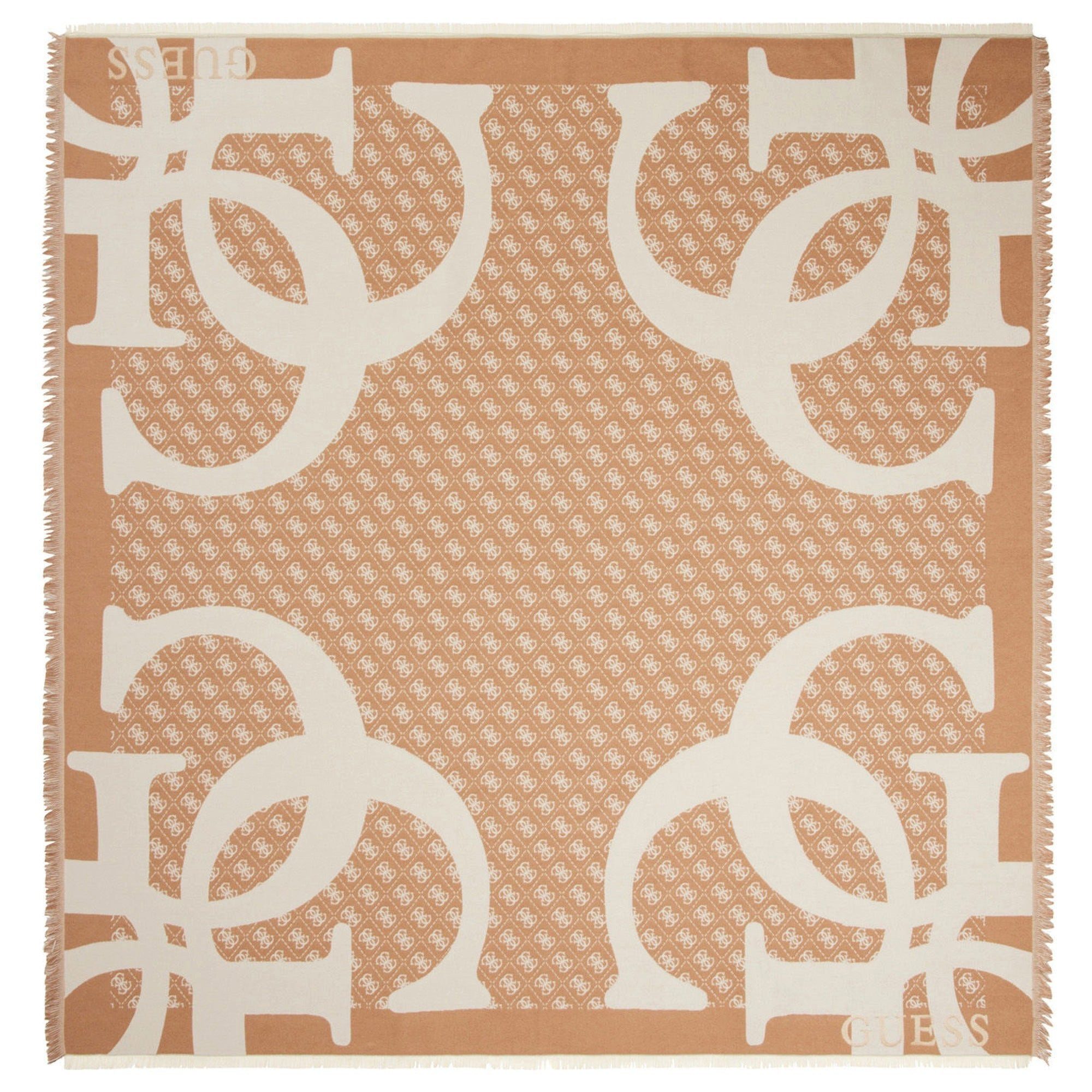 Guess Schal Jacquard Kefiah - Tuch 135x135 cm (beige) günstig online kaufen