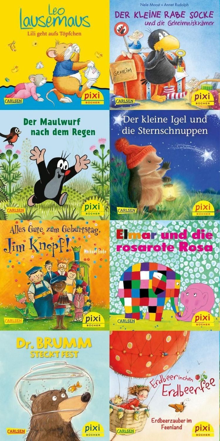 Pixi-8er-Set 254: Die beliebtesten Bilderbuch-Helden bei Pixi (8x1 Exe / Jörg Hilbert, Michael Ende, Laura Leintz, Ingo Siegner, Nele Moost