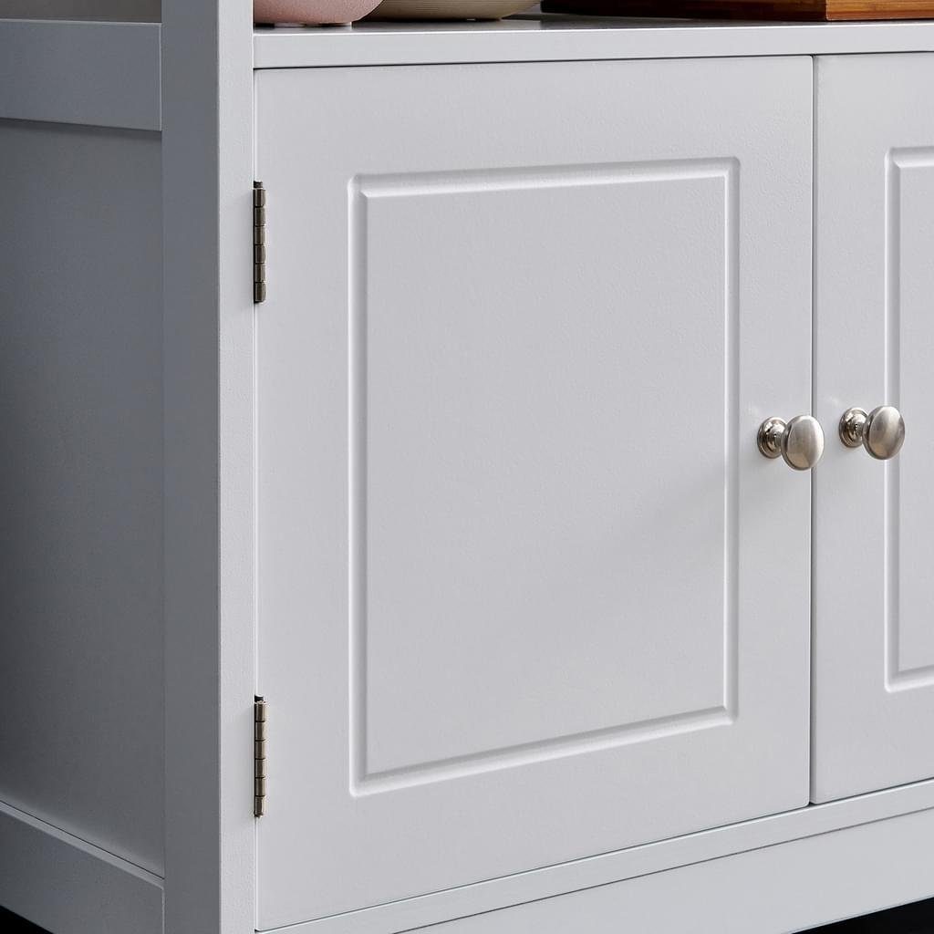 VASAGLE Waschbeckenunterschrank Badezimmerschrank Aufbewahrungsschrank mit 2 Türen, offenes Fach, 60 x 30 x 60 cm