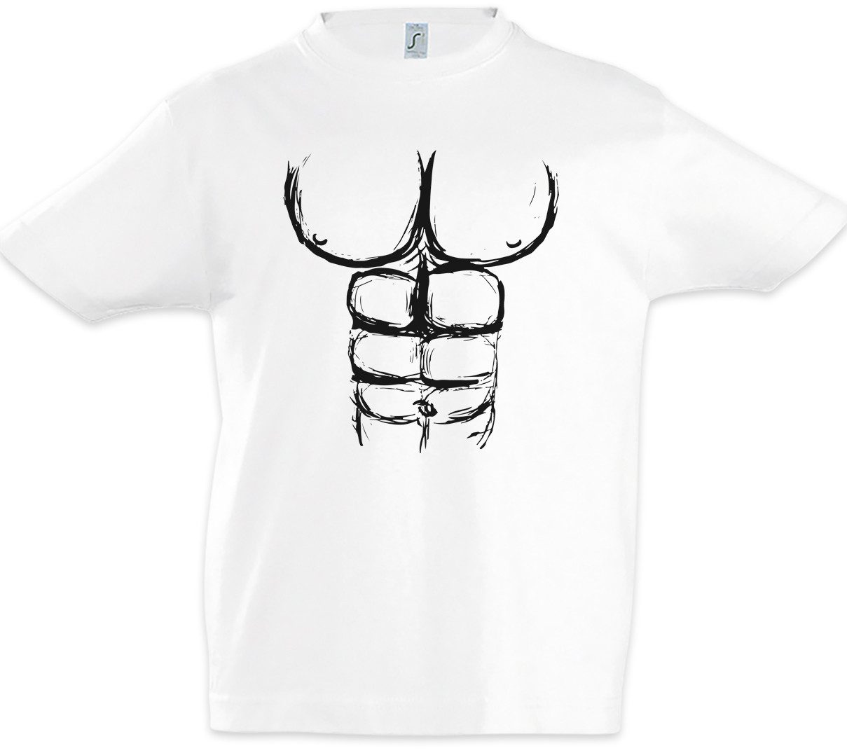 Print-Shirt Bodybuilder Chest Kinder T-Shirt Gym Fitness Sports Bauchmuskeln