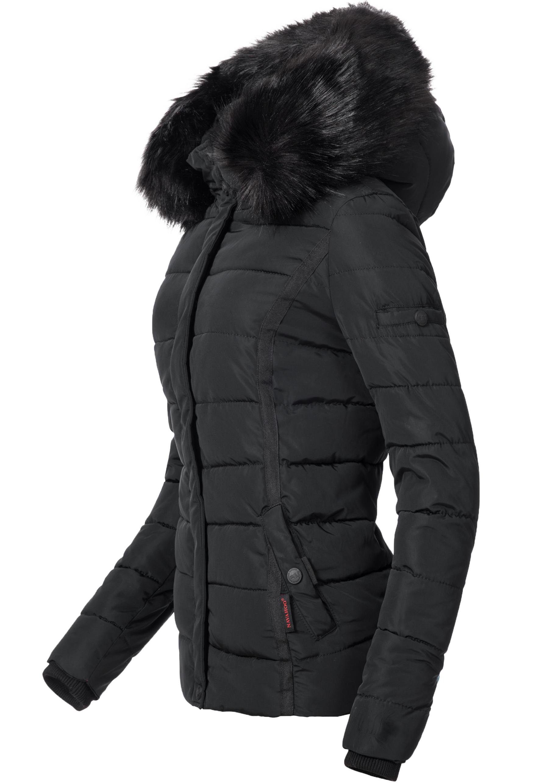 Navahoo Steppjacke Miamor hochwertige Winterjacke m. voluminöser Kunstpelz- günstig online kaufen
