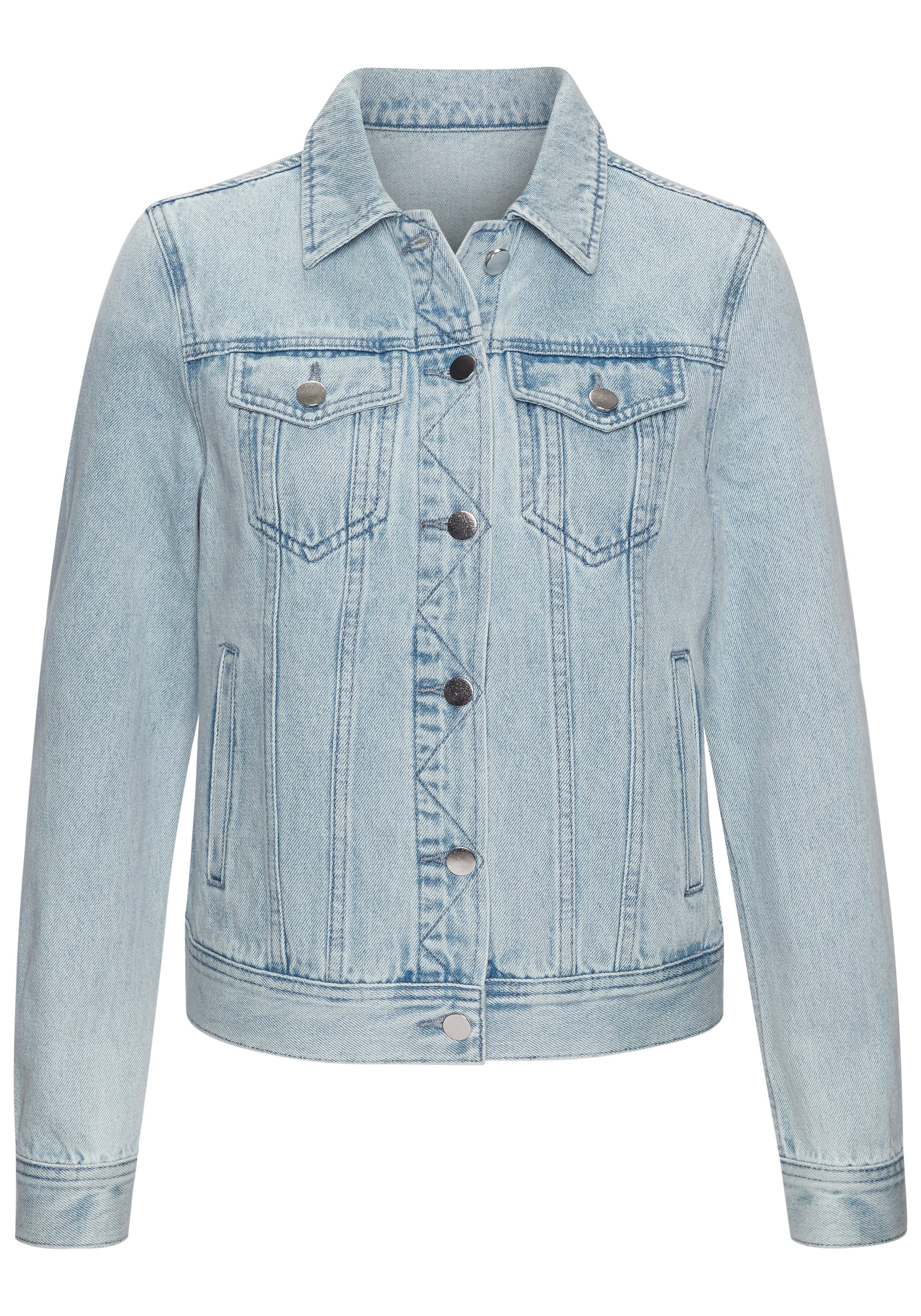 LASCANA Jeansjacke mit zwei Pattentaschen, Denimjacke aus Baumwolle, Sommerjacke
