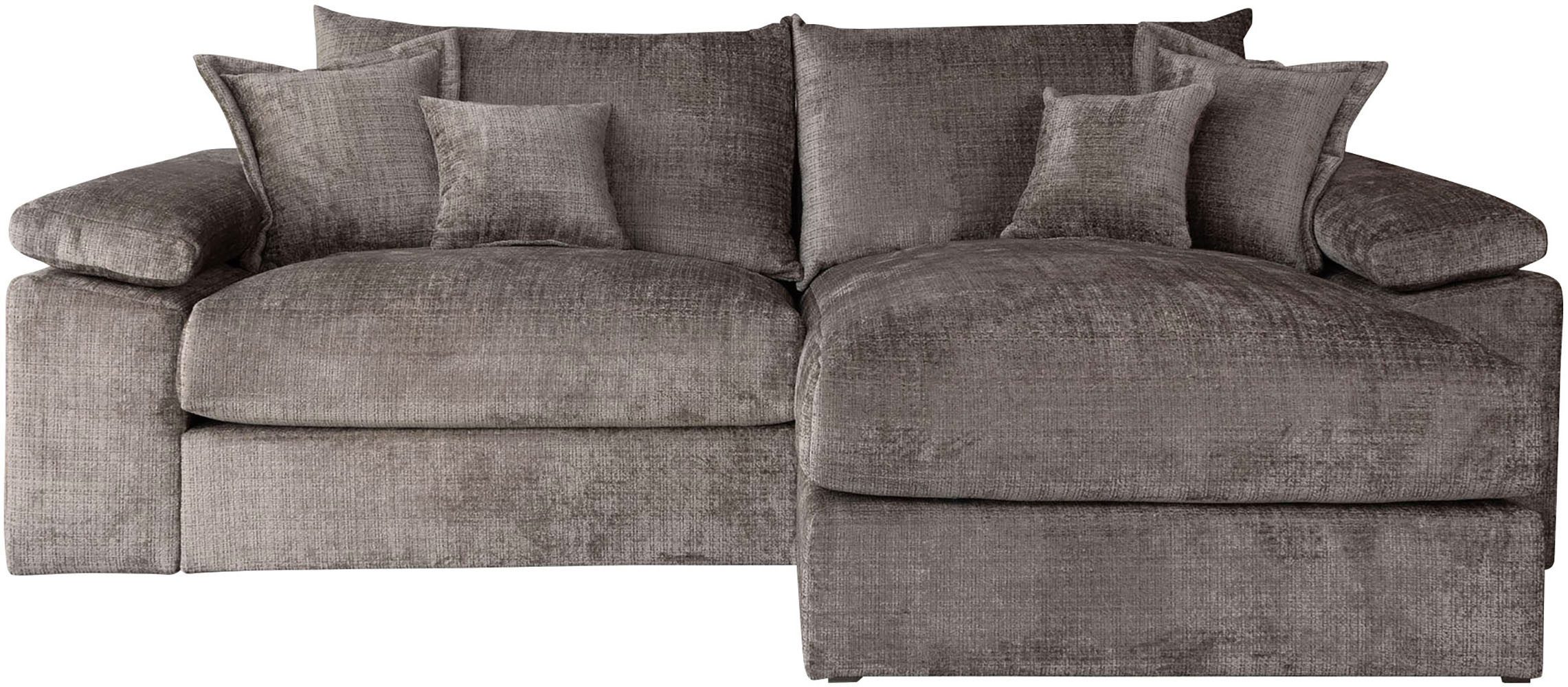 Home affaire Ecksofa Soft&Cosy XL L-Form, B: 246 cm - OTTO. Verlässliche Qualität., Mega-Sofa, Cord oder Chenille-Struktur, mit Federkern & 4 Zierkissen