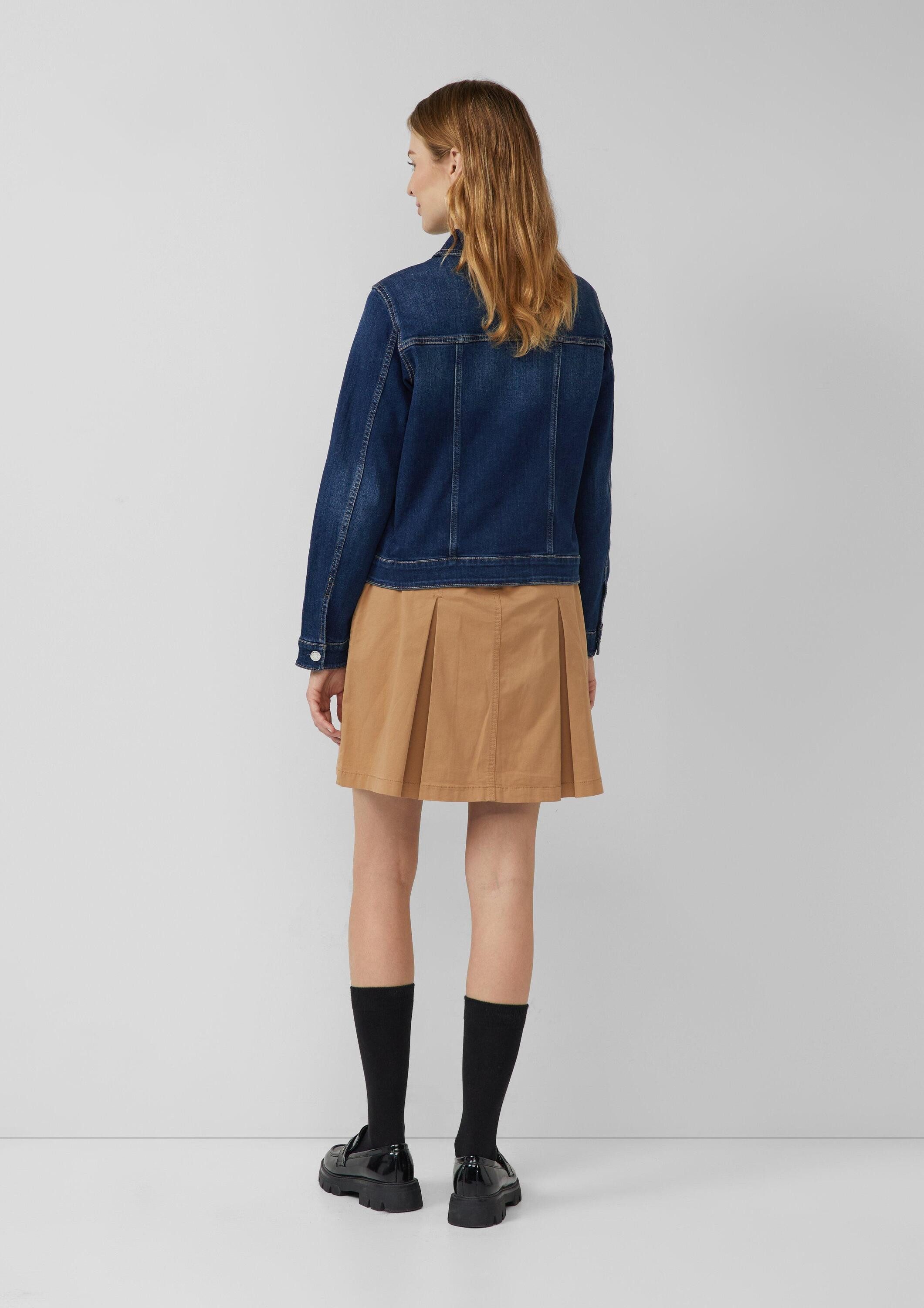s.Oliver Funktionsjacke Indoor-Jacke Elastische Slim-Fit-Jeansjacke aus Baumwollmix