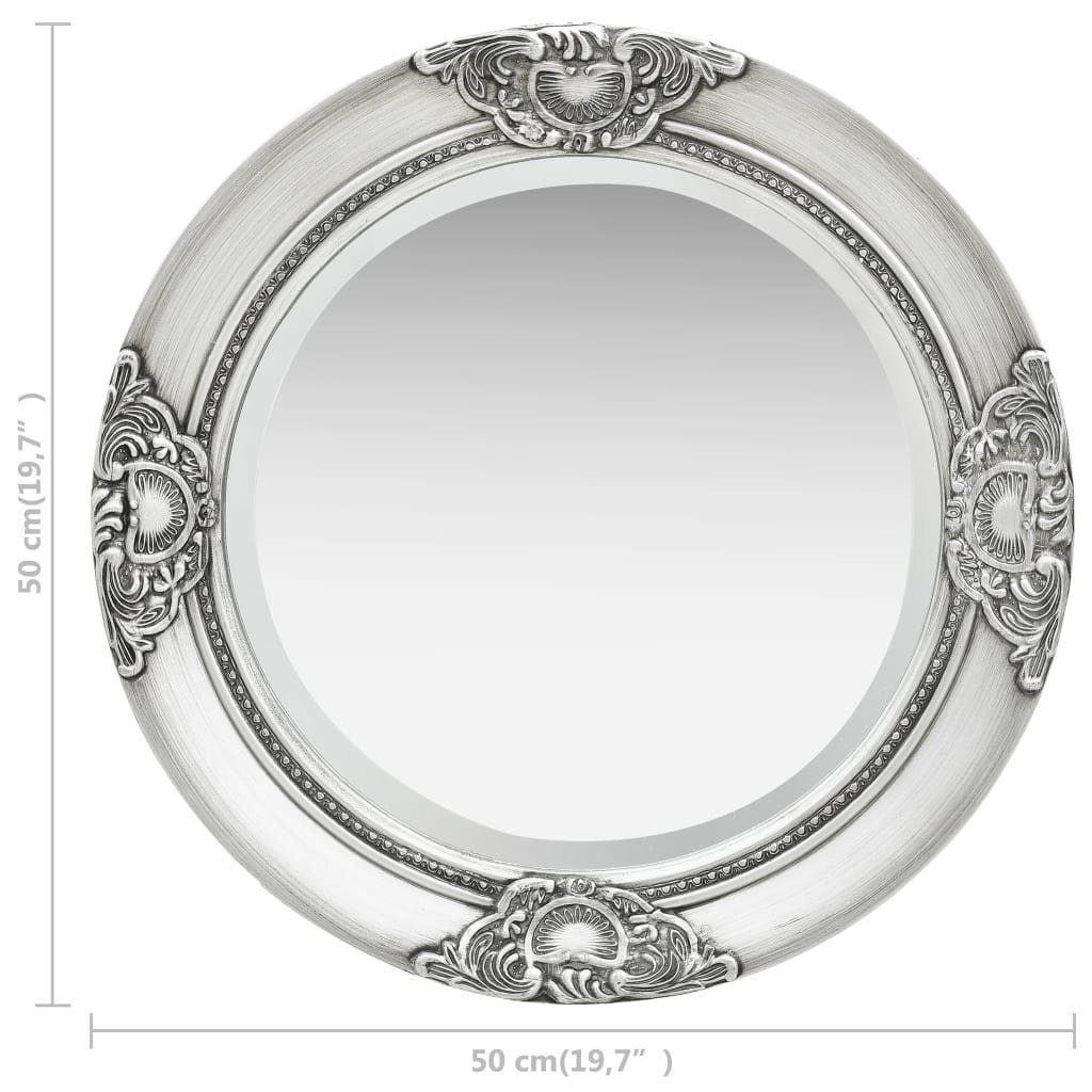 vidaXL Spiegel Wandspiegel im Barock-Stil Silbern 50 Silber Silber (1-St) | cm