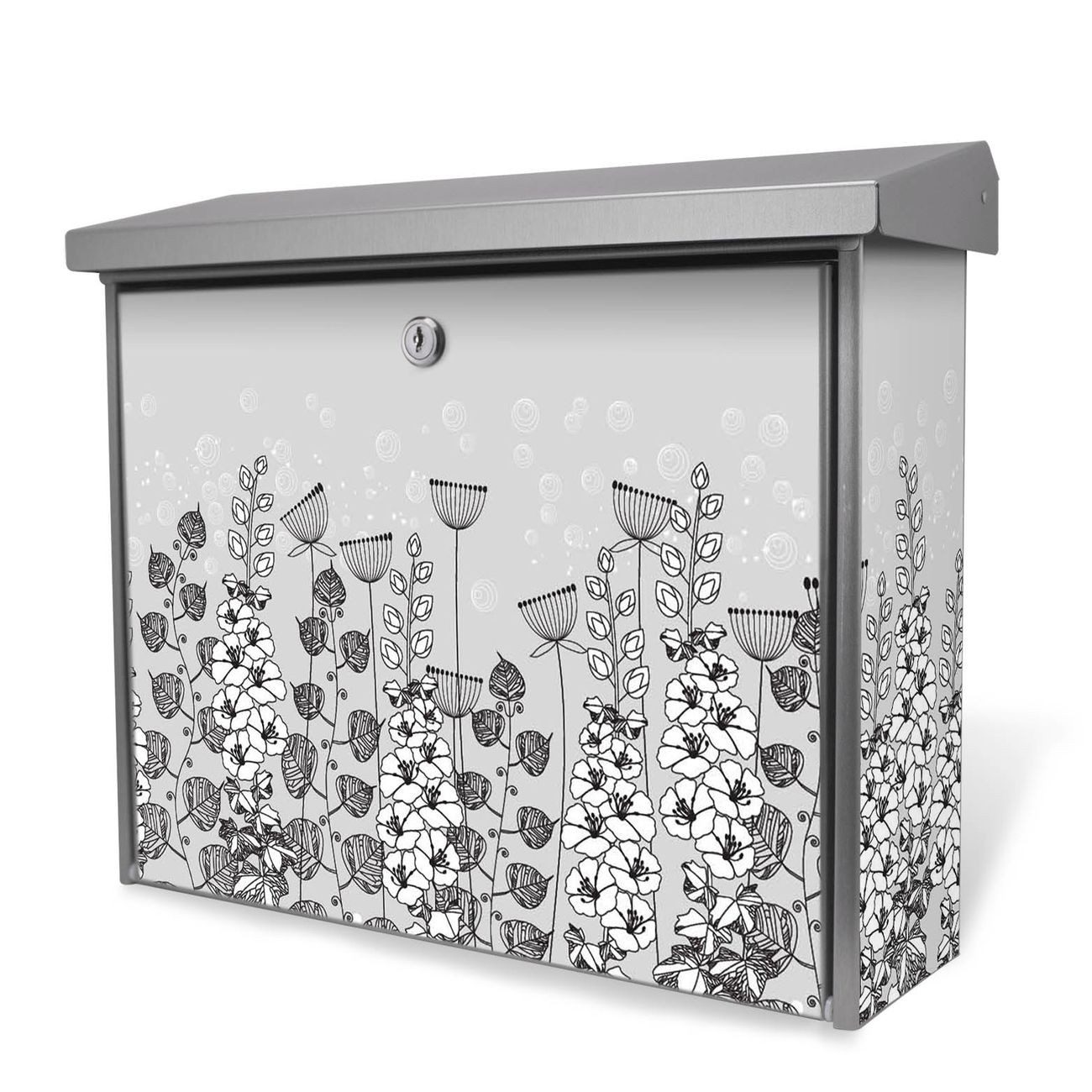 banjado Wandbriefkasten Edelstahl Wegesrand (Wandbriefkasten, ohne Zeitungsfach), 31,5 x 38 x 12 cm