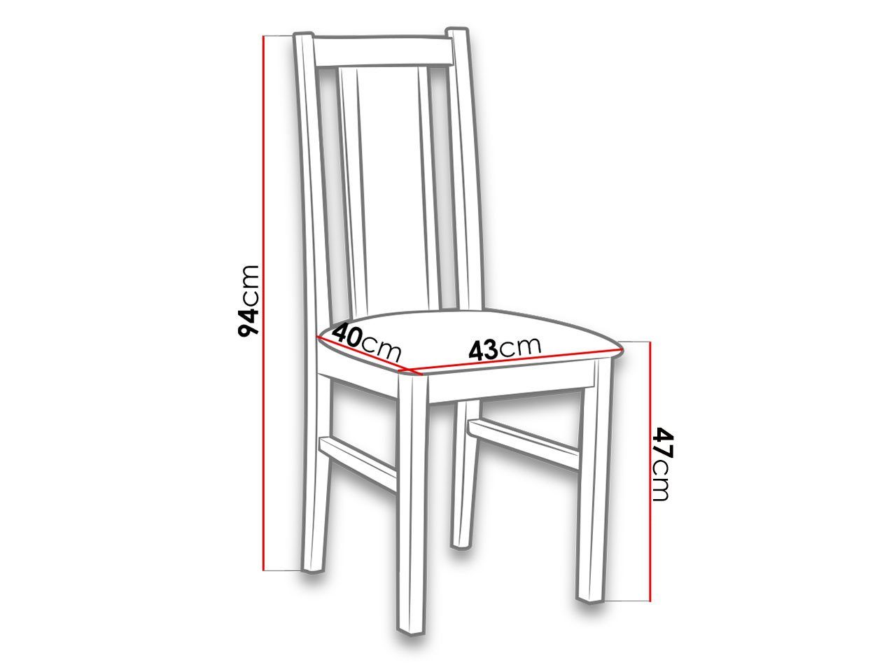 MIRJAN24 Stuhl Bos XIV (1 Stück), aus Buchenholz, 43x40x94 cm günstig online kaufen