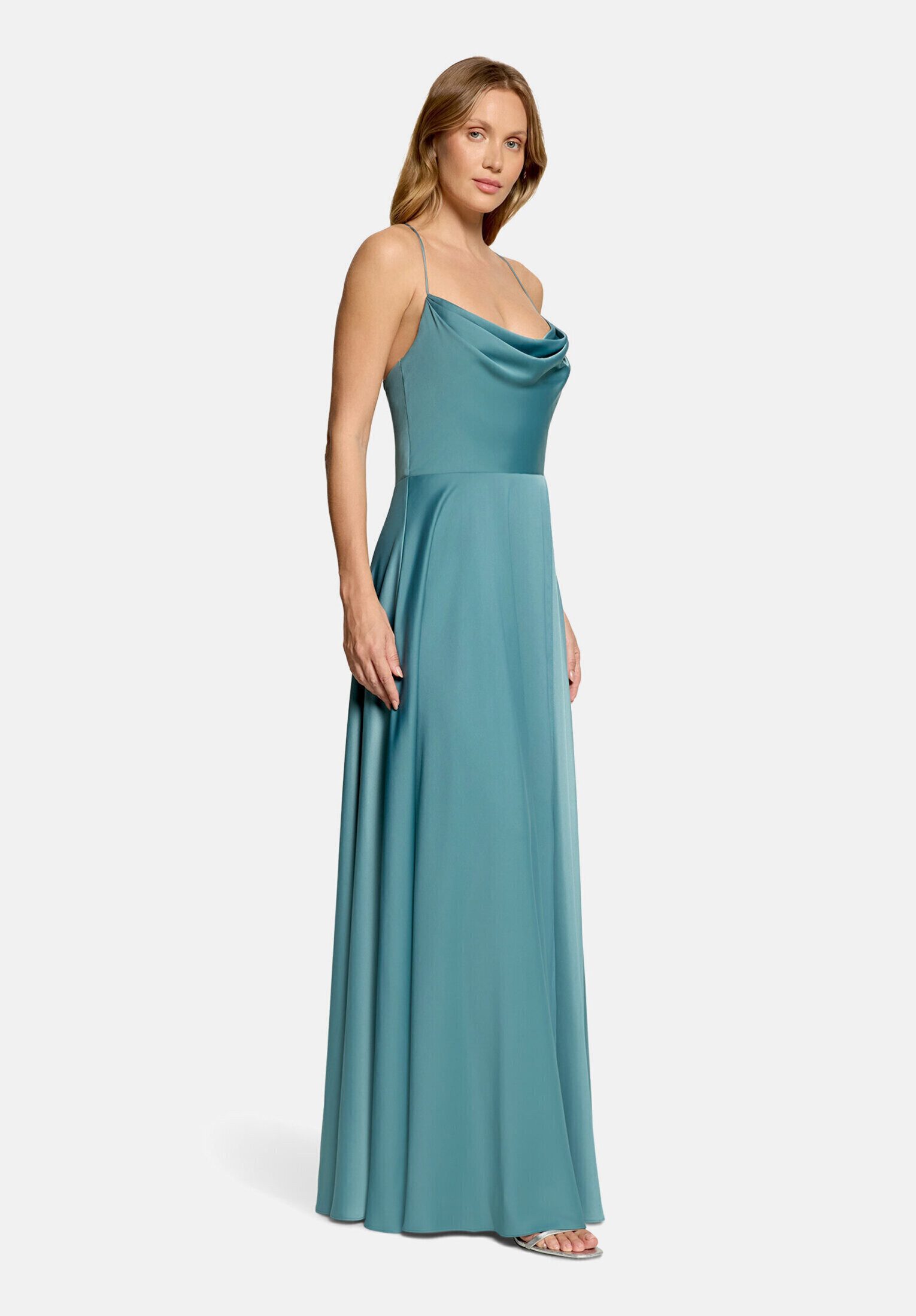 Vera Mont Abendkleid Damen mit Wasserfallausschnitt Material