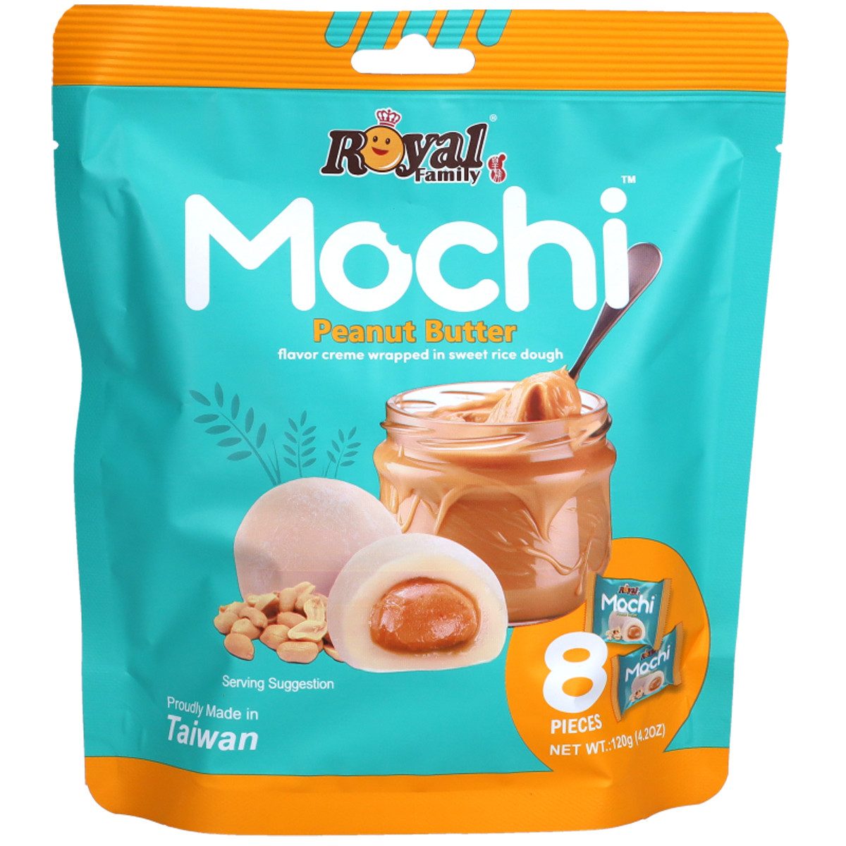 Royal Family Kuchen, Royal Family Mochi Peanut Butter Cremefüllung einzeln verpackt 120g