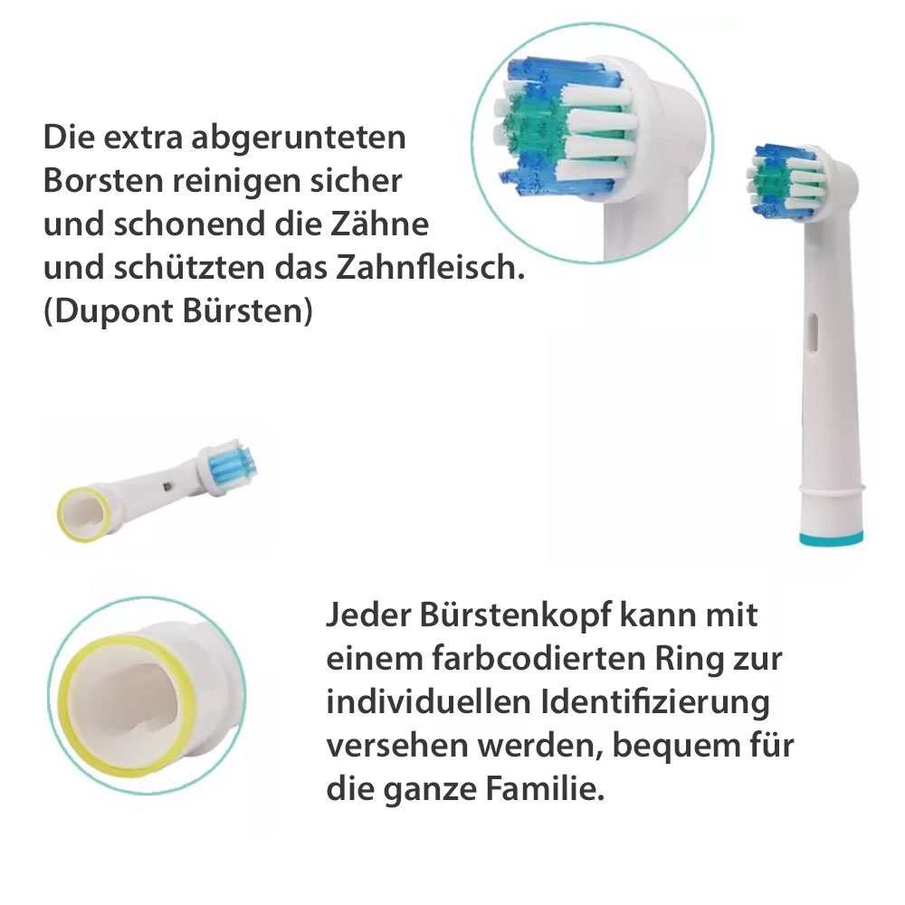 Haushalt Zahnpflege Dooloo Aufsteckbürste 8 Stück Ersatzbürsten kompatibel mit Oral-B, Spar-Set, Für rotierende Zahnbürsten, Abg