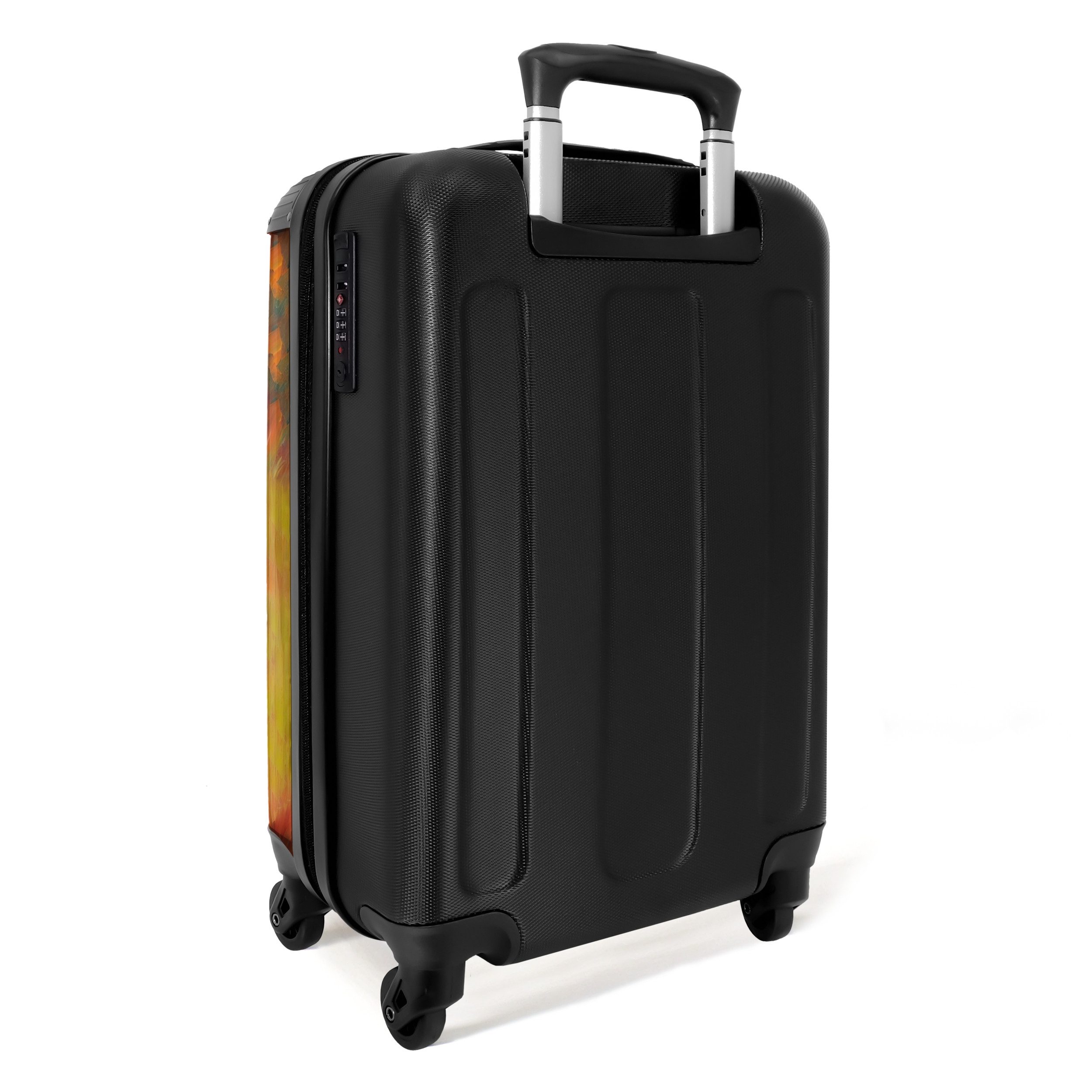 NoBoringSuitcases.com© Hartschalen-Trolley Porträt eines Tigers als Ölgemälde 55x35x20cm, 4 Rollen, Reisetasche mit Rollen, Koffer Handgepäck Flugzeug