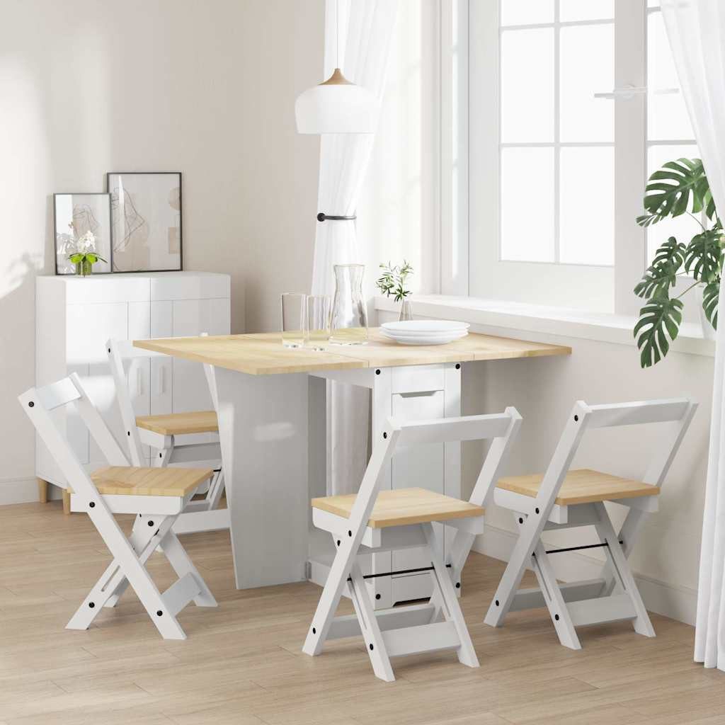 vidaXL Essgruppe 5-tlg. Butterfly-Esstisch-Set Corona Weiß günstig online kaufen