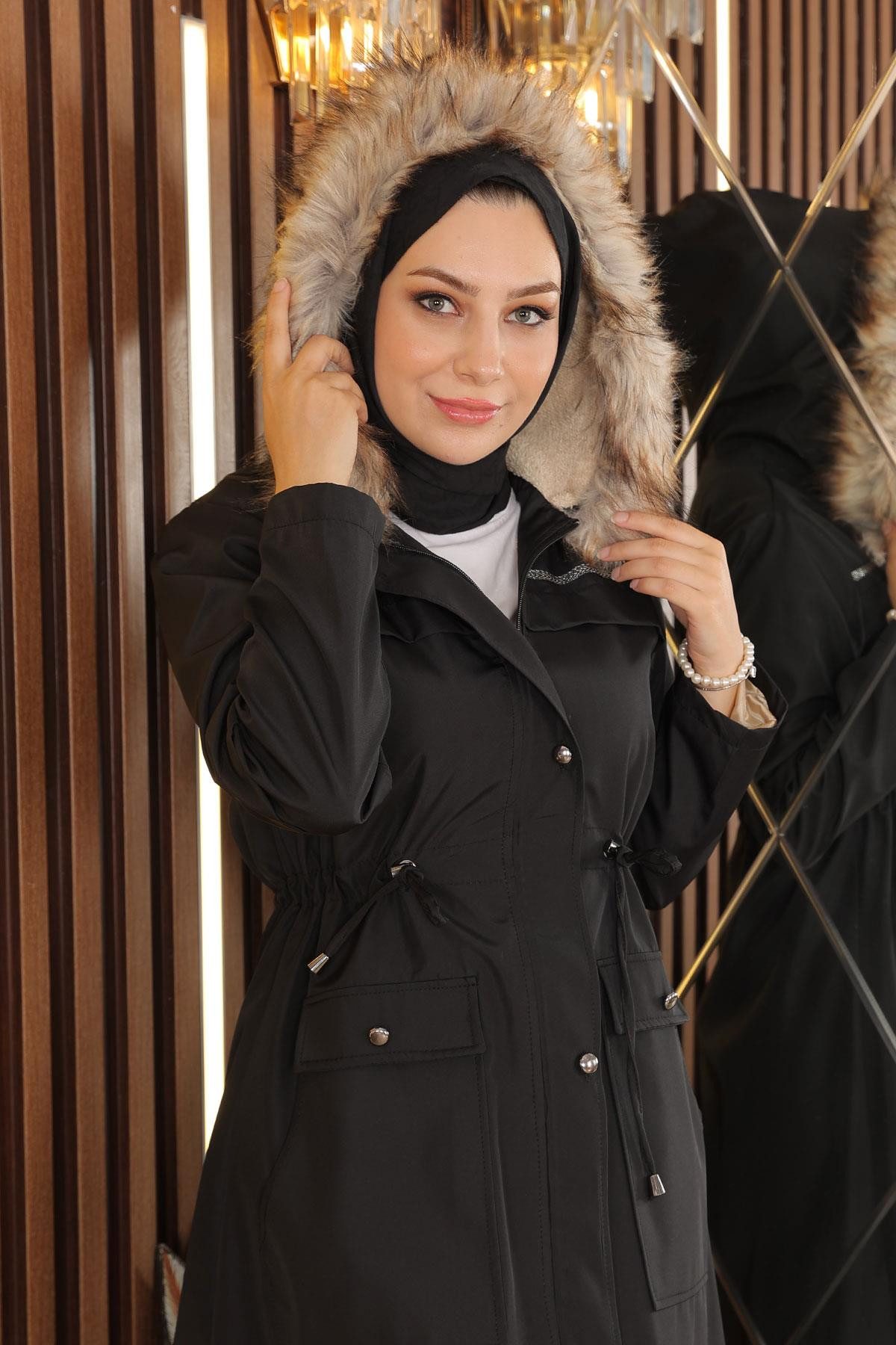 MODAMİHRAM Winterjacke Streifen Detail Jacke günstig online kaufen