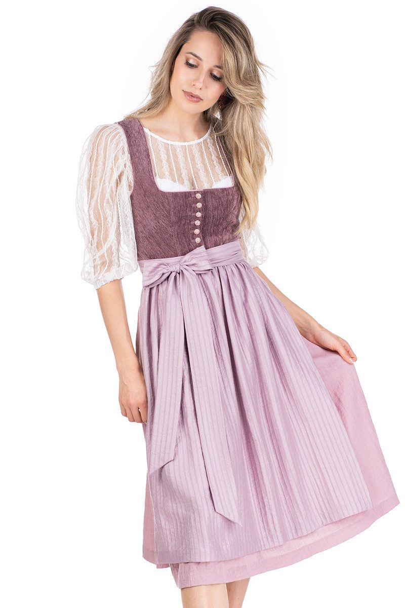 MarJo Dirndl Samt Dirndl 2tlg. - SARLEINSBACH - mauve günstig online kaufen