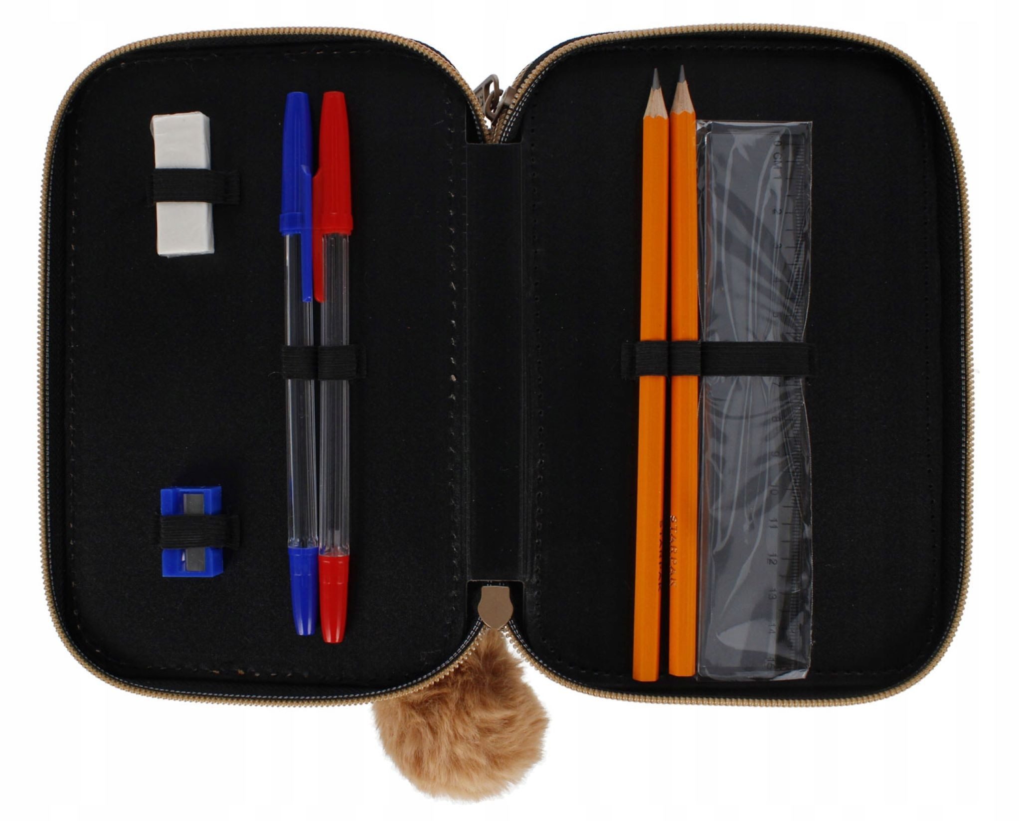 Festivalartikel Federtasche Dreifach-Federmappe Starpak Goldene Katze Einhorn Set für Mädchen 30 – Bild 5 von 5