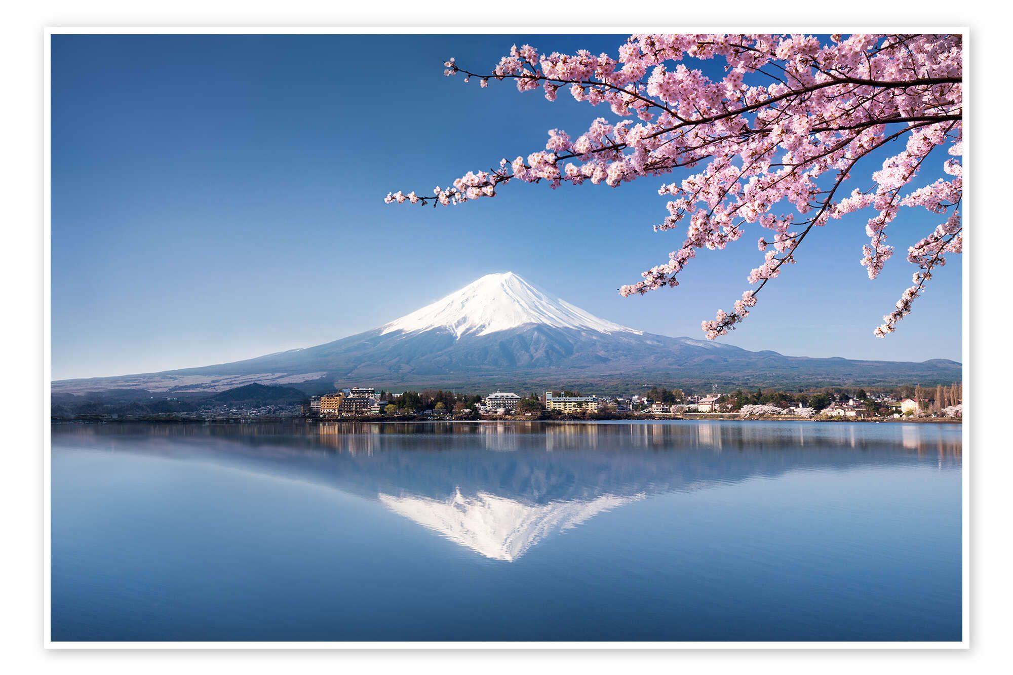 Posterlounge Wandbild Fujiyama Kawaguchiko Japan im Frühling, Jan Christopher Becke, erhältlich als Poster, Leinwandbild, Wandsticker oder Acrylglasbild