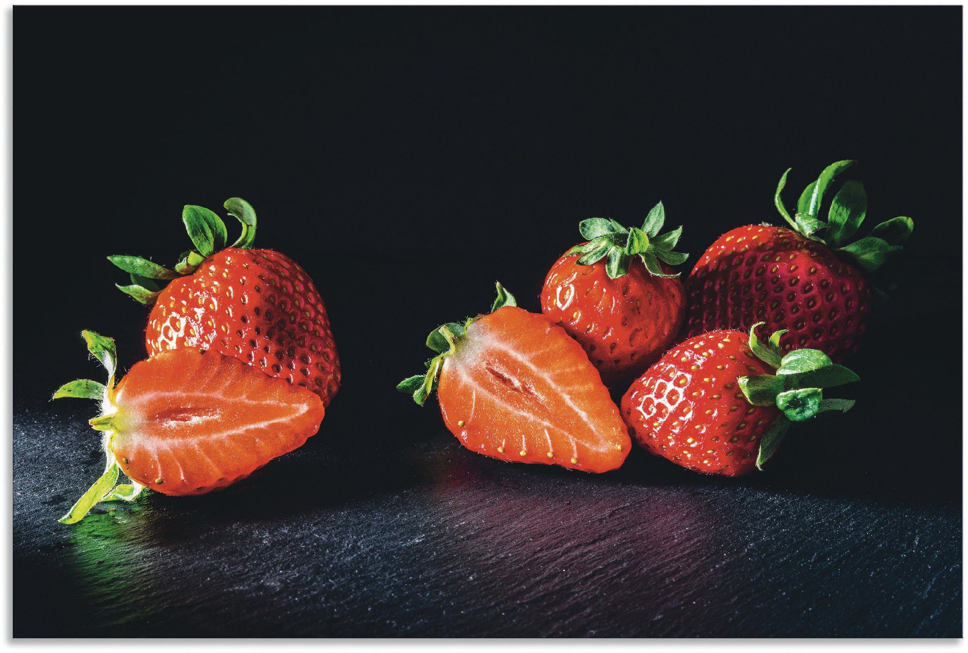 Artland Wandbild »Erdbeeren, süß und fruchtig«, Obst Bilder (1 Stück), in vielen Größen & Produktarten - Alubild / Outdoorbild für den Außenbereich, Leinwandbild, Poster, Wandaufkleber / Wandtattoo auch für Badezimmer geeignet-Otto