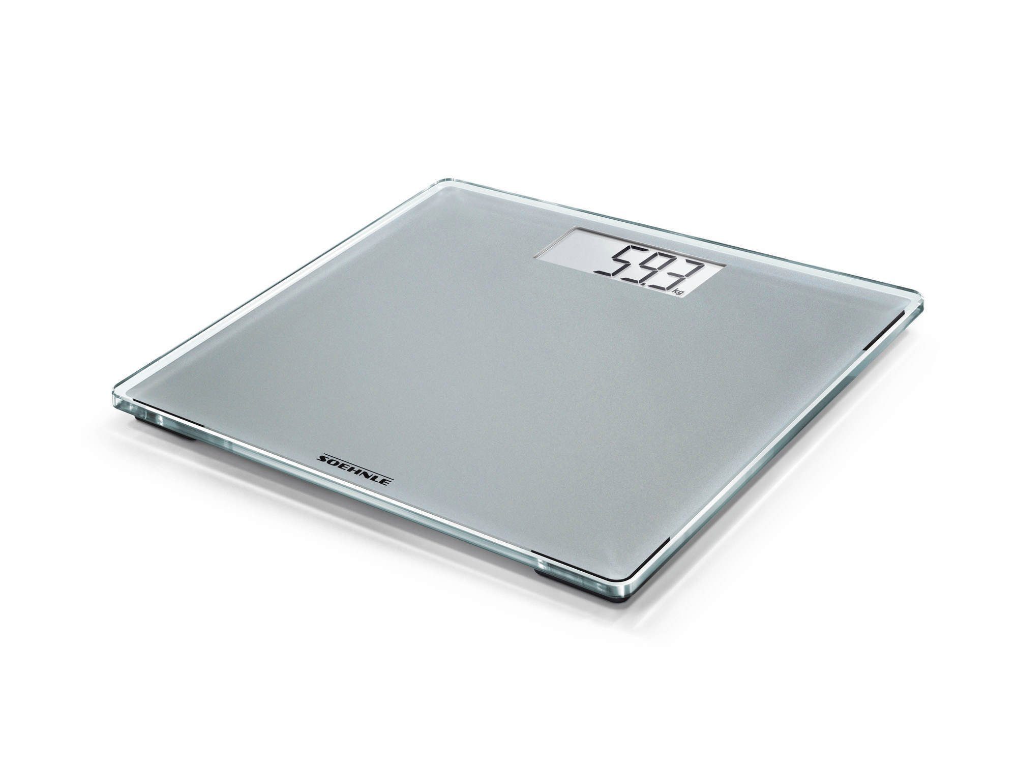 Soehnle Personenwaage Style Sense Compact 300, 1-tlg., LCD-Anzeige, flaches Design, bis 180kg, kg/lb/st, inkl. Batterien