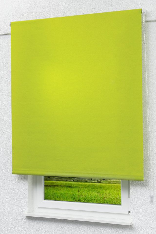Rollo Basisrollo Tageslicht Gelbgrün, LYSEL®, blickdicht, HxB 175x82.5cm