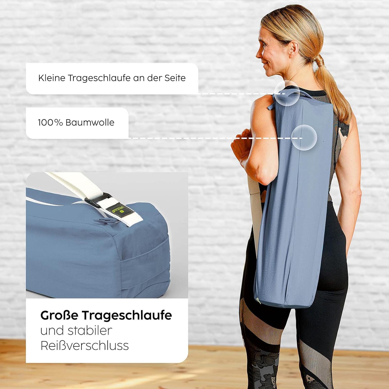 Vesta+ Yogatasche Tragetasche für Yogamatte Tasche für Yogazubehör (1-tlg), Baumwolle mit Tragegurt