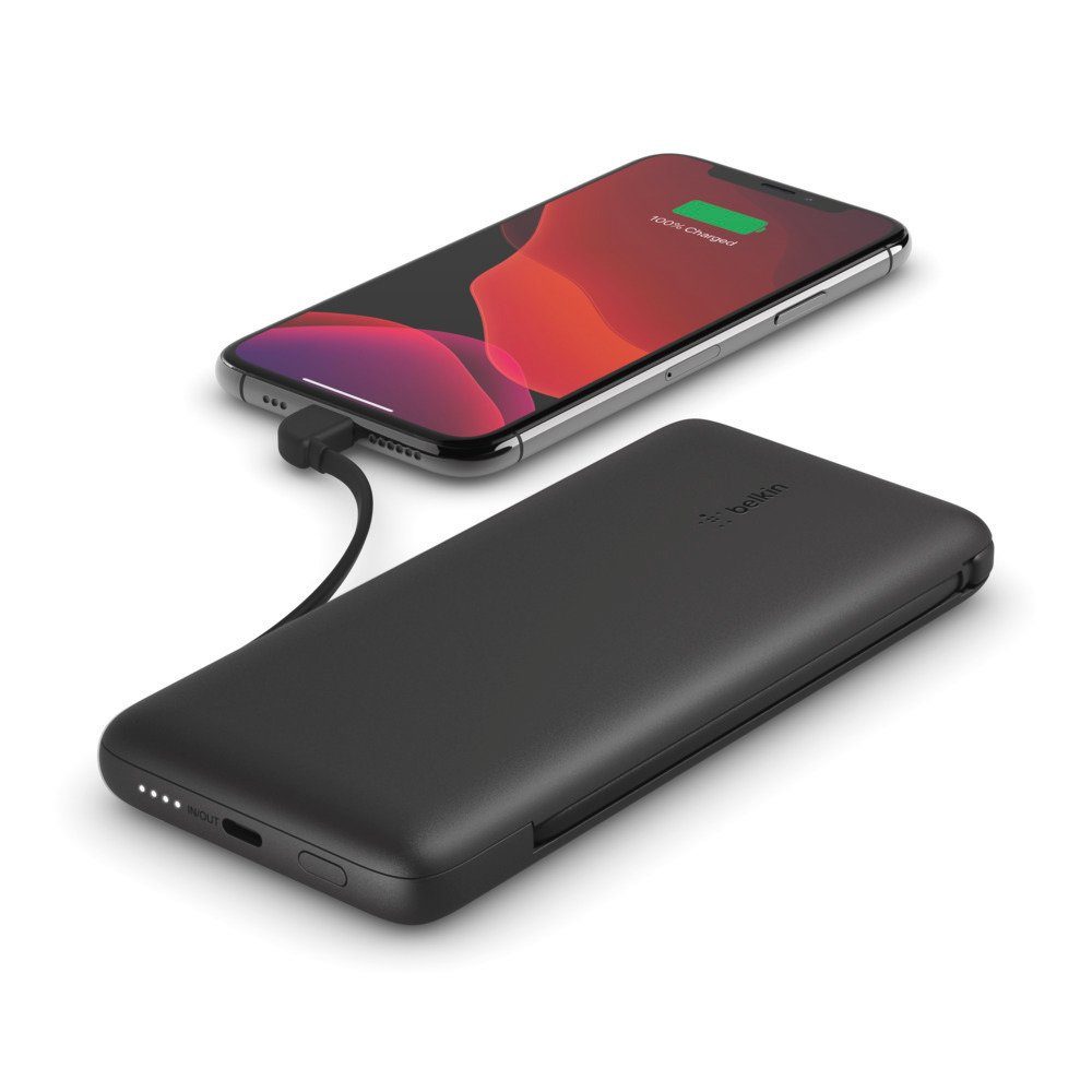 Belkin BoostCharge Plus 10.000 mAh Powerbank Belkin BOOST?CHARGE™ Powerbank,10.000 mAh 18W,mit Kabeln blue, integrierte Kabel