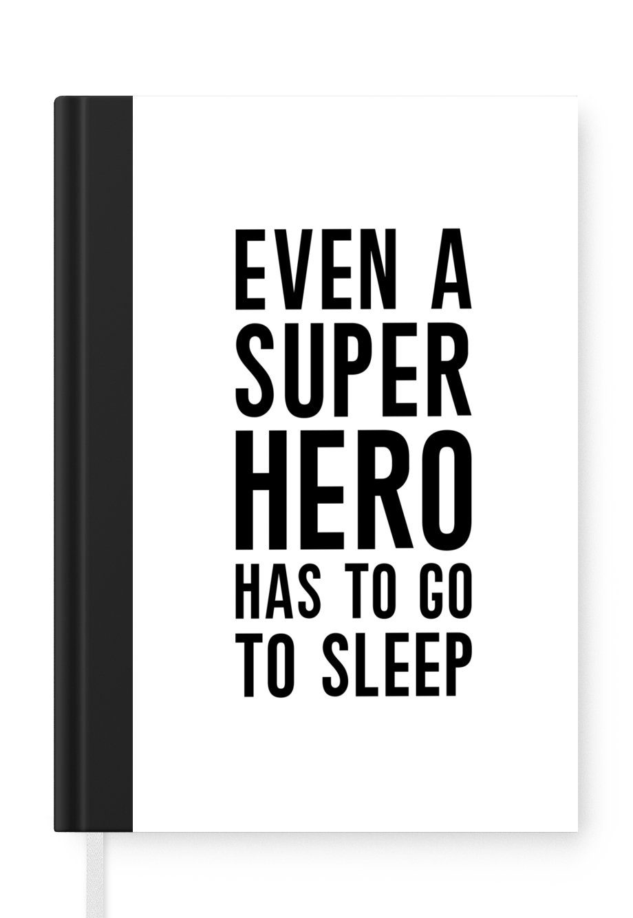 MuchoWow Notizbuch Zitate - Jungs - Auch ein Superheld muss mal schlafen - Sprichwörter -, Journal, Merkzettel, Tagebuch, Notizheft, A5, 98 Seiten, Haushaltsbuch