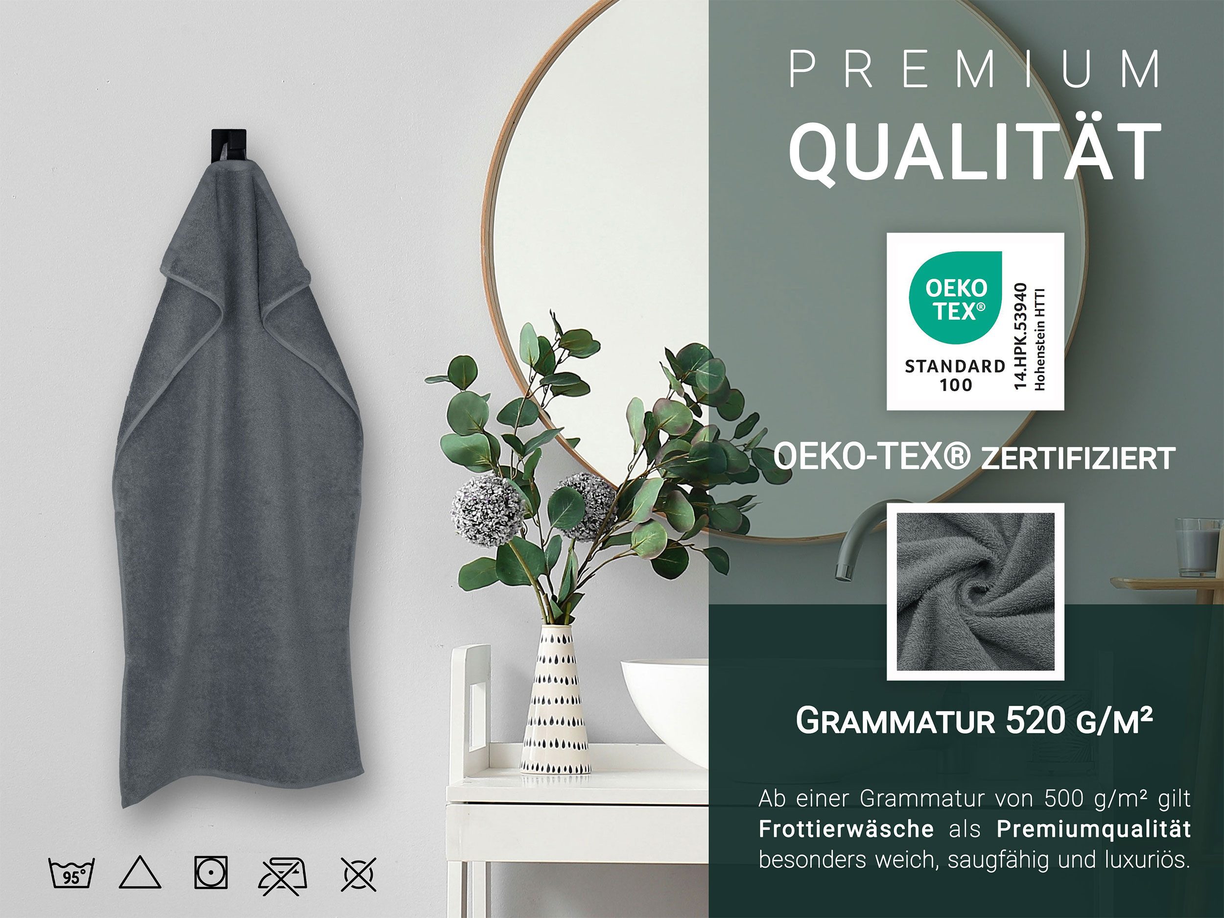 ZOLLNER Handtücher, Walkfrottier (6-St), 50 x günstig online kaufen