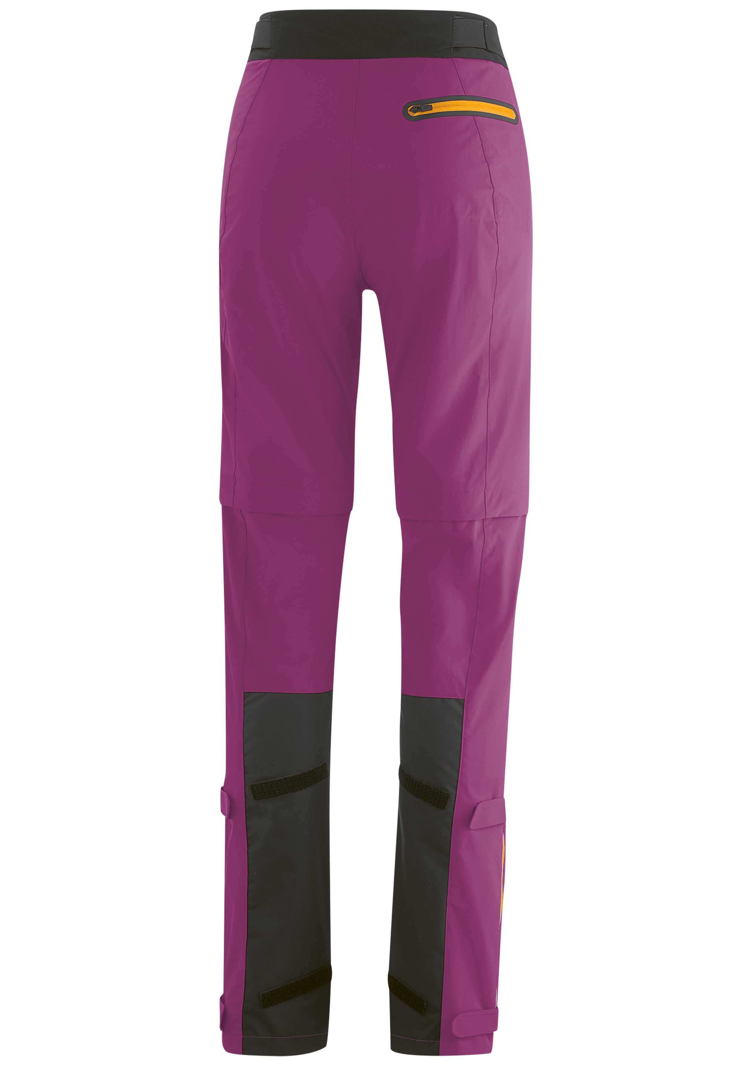 Gonso Fahrradhose GOLICA mit lila MTB-Pants Zipp-Off-Funktion