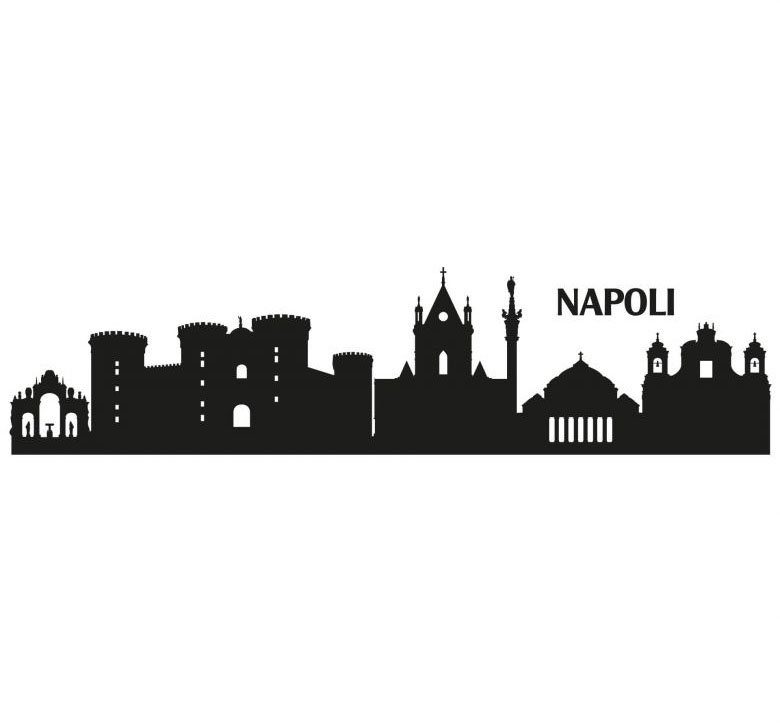 Wall-Art Wandtattoo XXL Stadt Skyline Napoli 120cm (1 St)