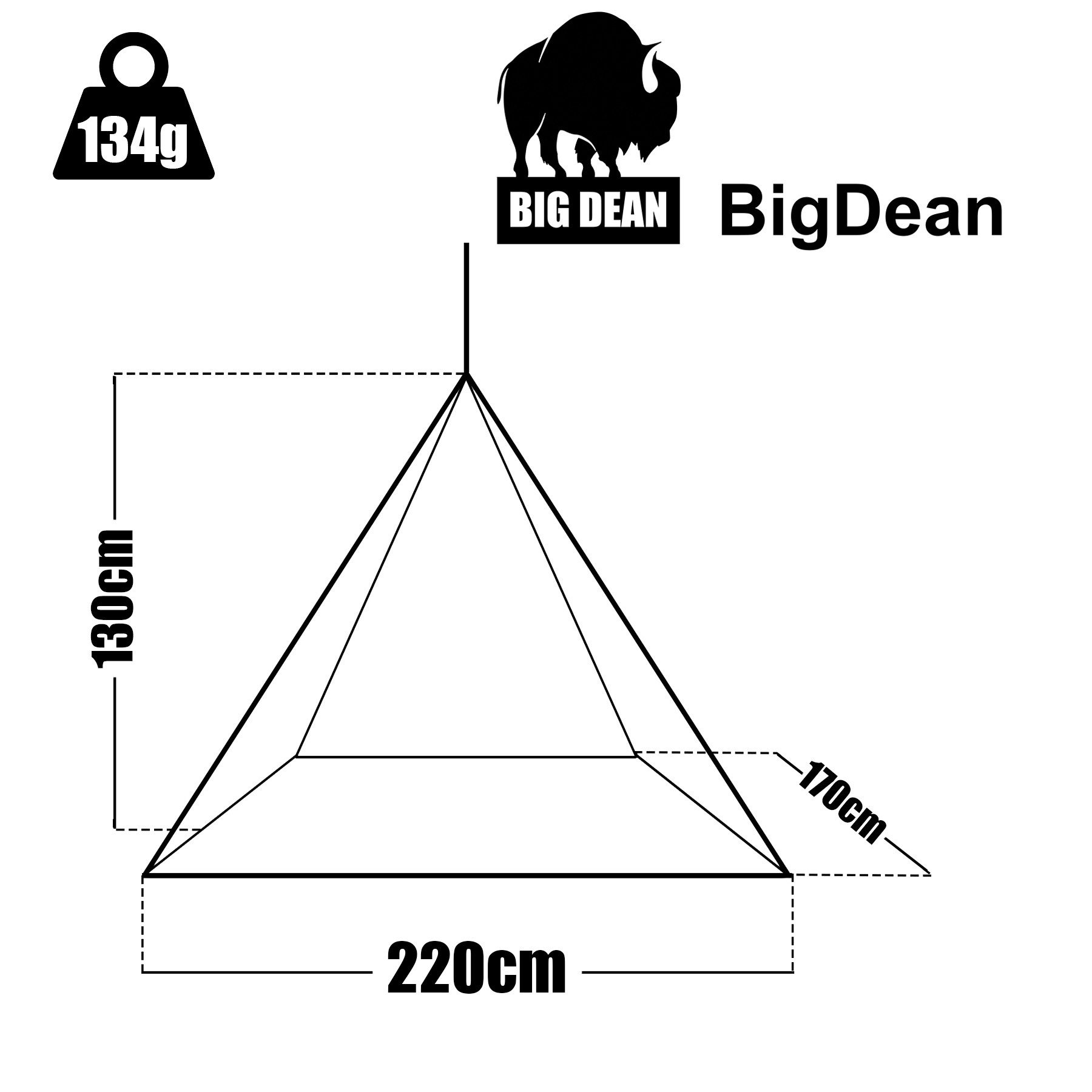 BigDean Moskitonetz XL Set für Reise & Camping – Mobiler Insektenschutz 220x170cm (Set, 2 St., Mückennetz), Insektennetz für Camping & Reisen, umweltfreundliche – Bild 5 von 5