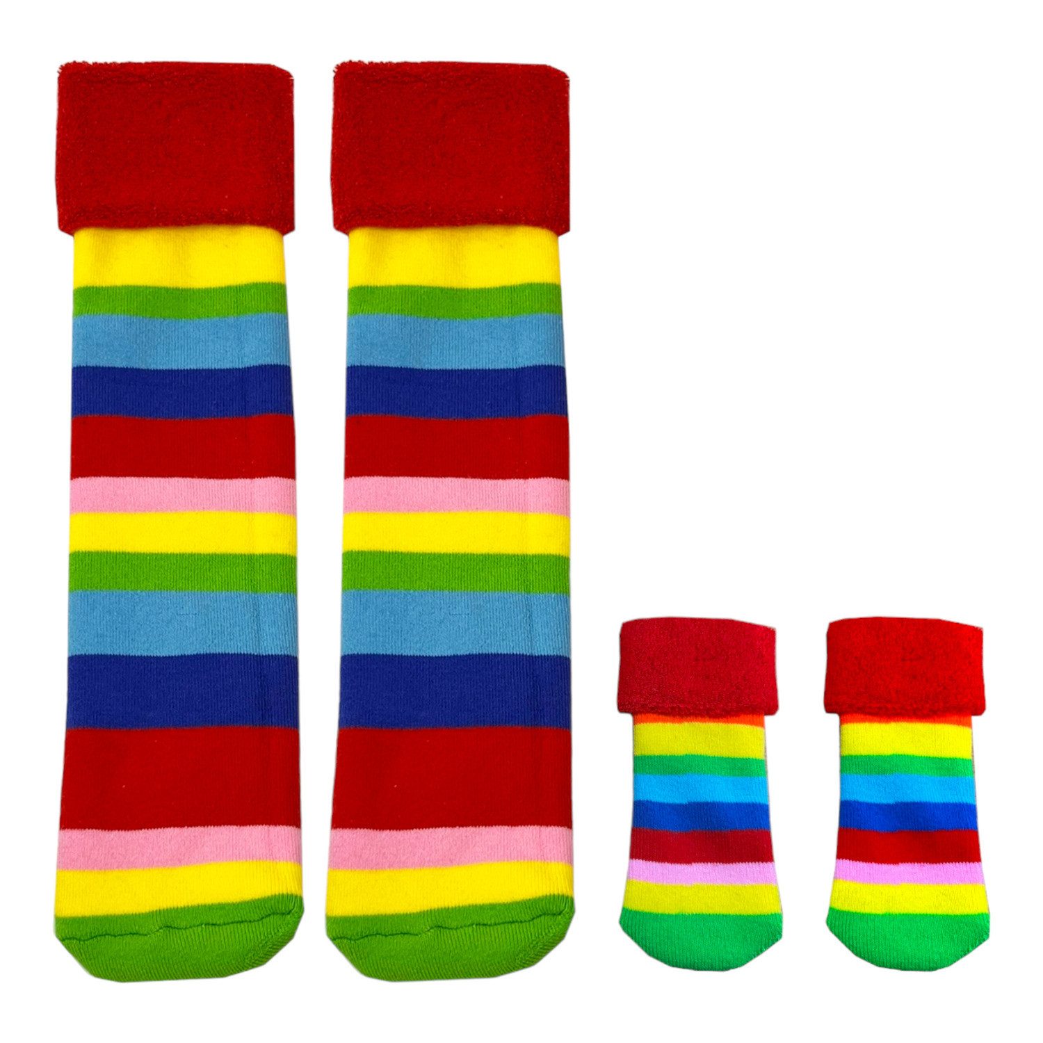 United Oddsocks Freizeitsocken Regenbogen Socken Cucamelon Kuschelsocken für Mama und Baby in 38 40