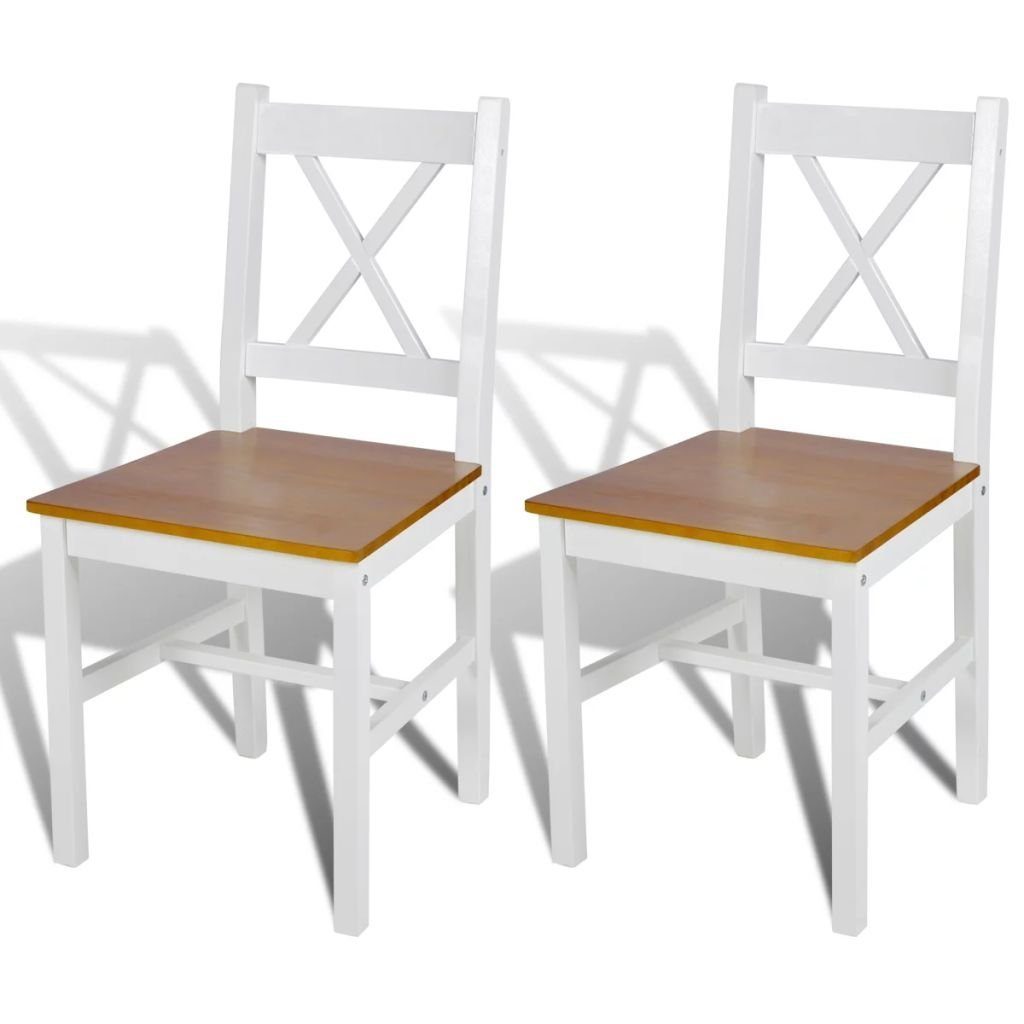 vidaXL Esszimmerstuhl Weiß und Beige | Stühle