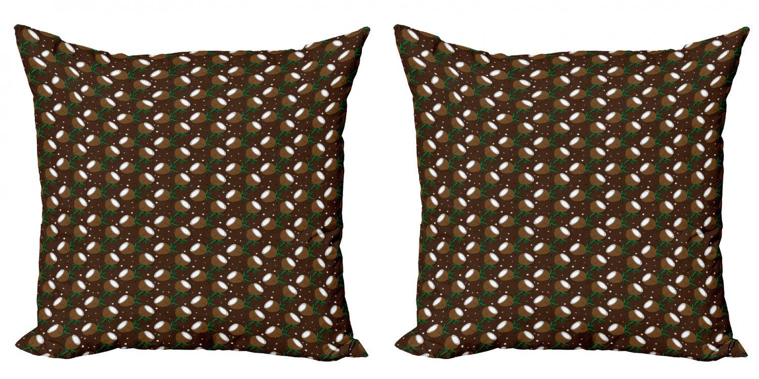 Kissenbezüge Modern Accent Kokosnuss Abakuhaus Schokoladenbraun Digitaldruck, Doppelseitiger (2 Dots Stück), Halbierte